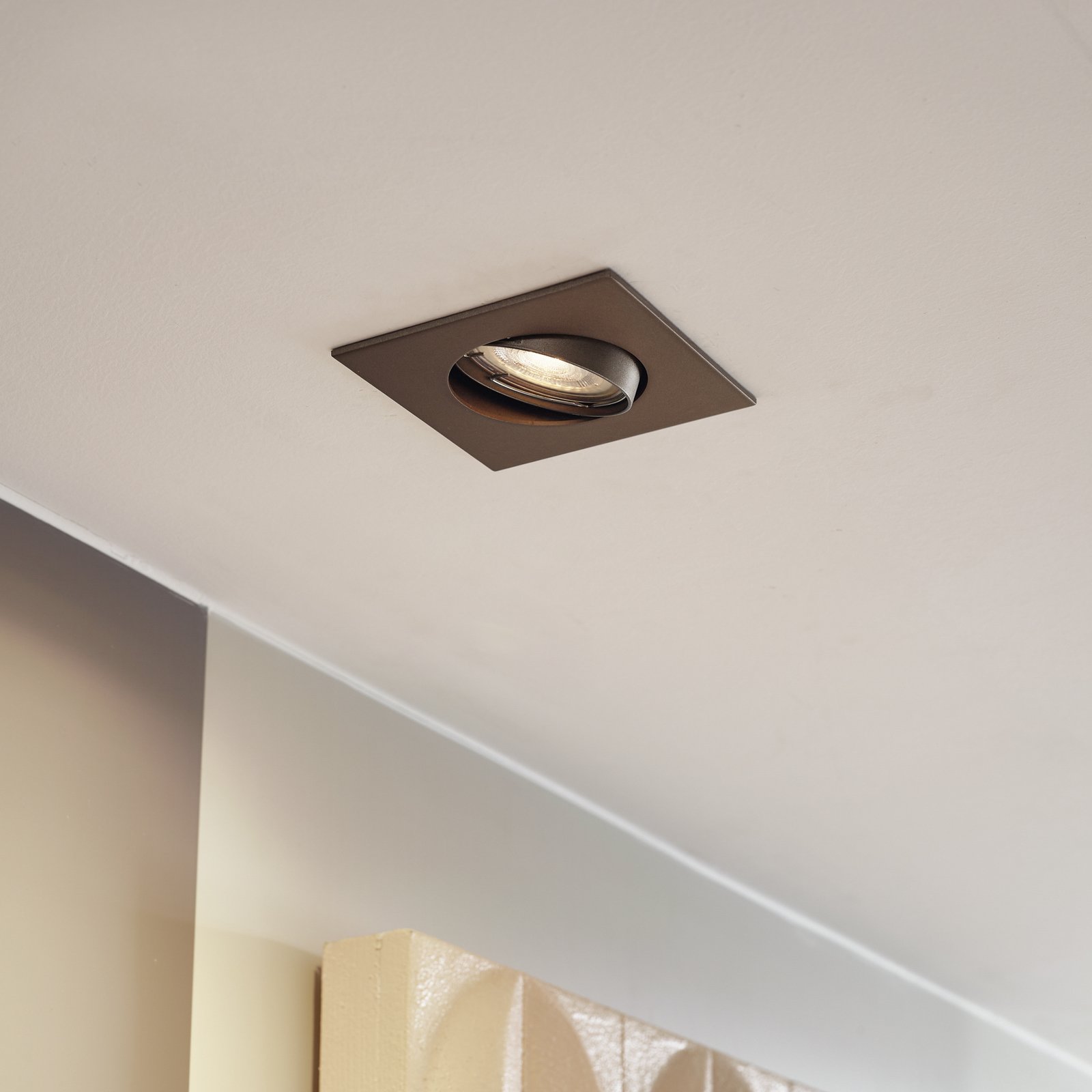 Prios Downlight Fibur, bronze, 9 cm