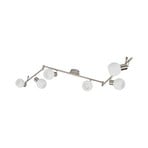 Elaina 6 Plafondlamp Nickel/Opal - Lindby