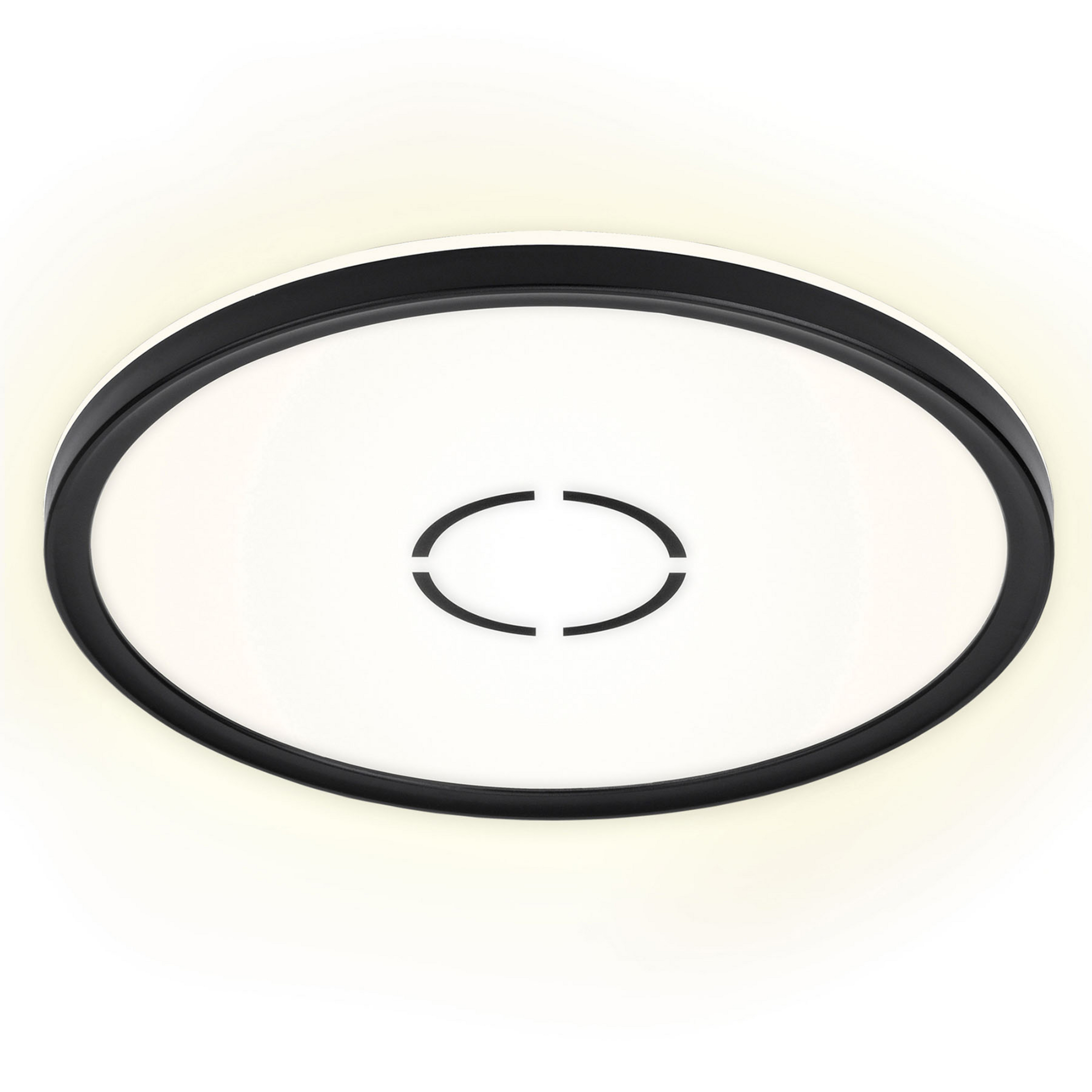 Darmowa lampa sufitowa LED, Ø 29 cm, czarna