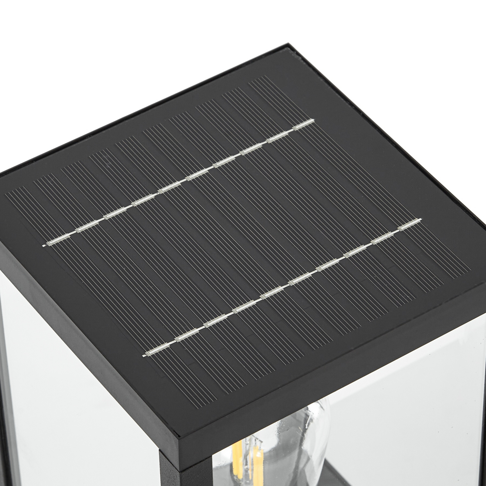 Lindby Relto, bolardo luminoso LED para caminos, sensor, pica para clavar en el