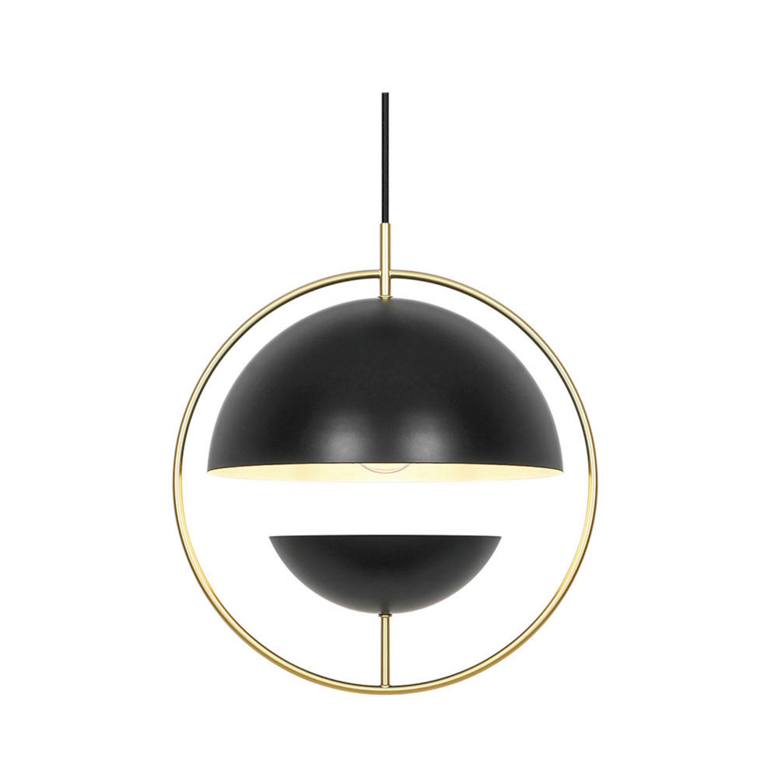 Pendelleuchte Tavia, schwarz, Ø 33 cm, Metall