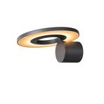 SLV LED-Wandleuchte I-Ring, anthrazit, Aluminium, Ø 24 cm