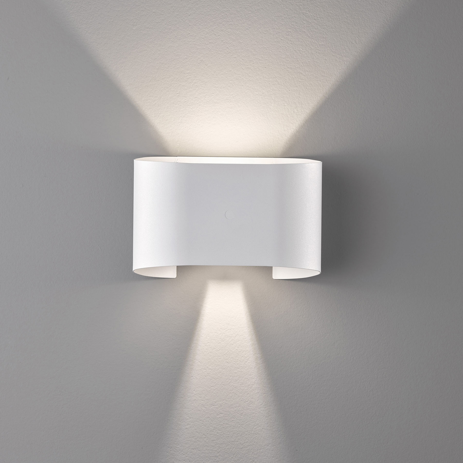 Applique LED Wall, 2 luci, rotonda, bianco