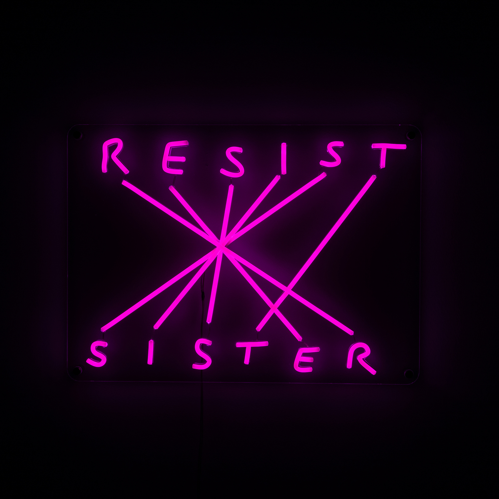 LED dekorvägglampa Resist-Sister, fuchsia