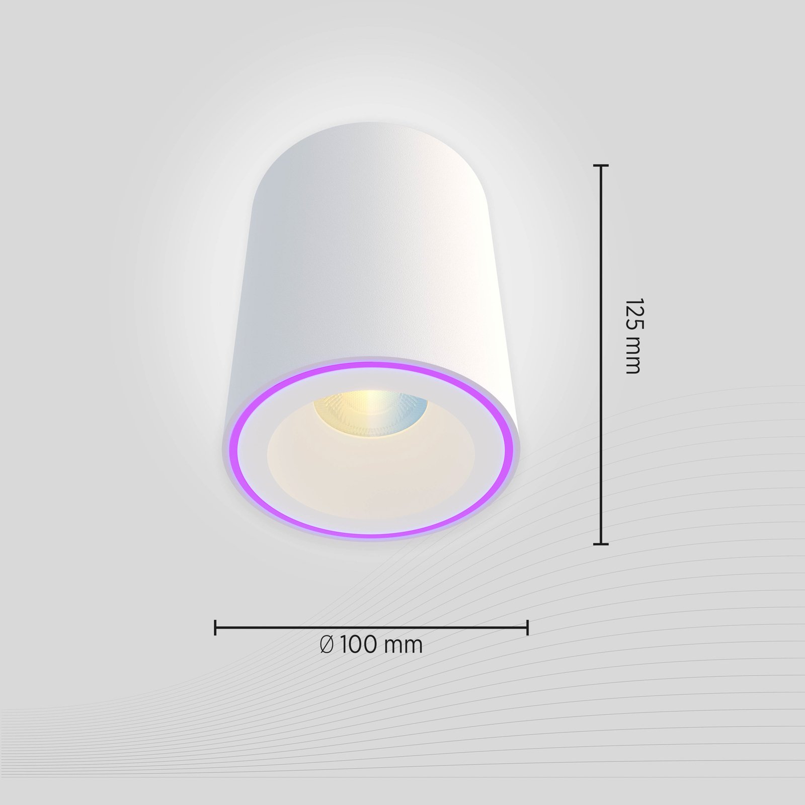 Calex Smart Halo Spot LED-takspotlight, vit