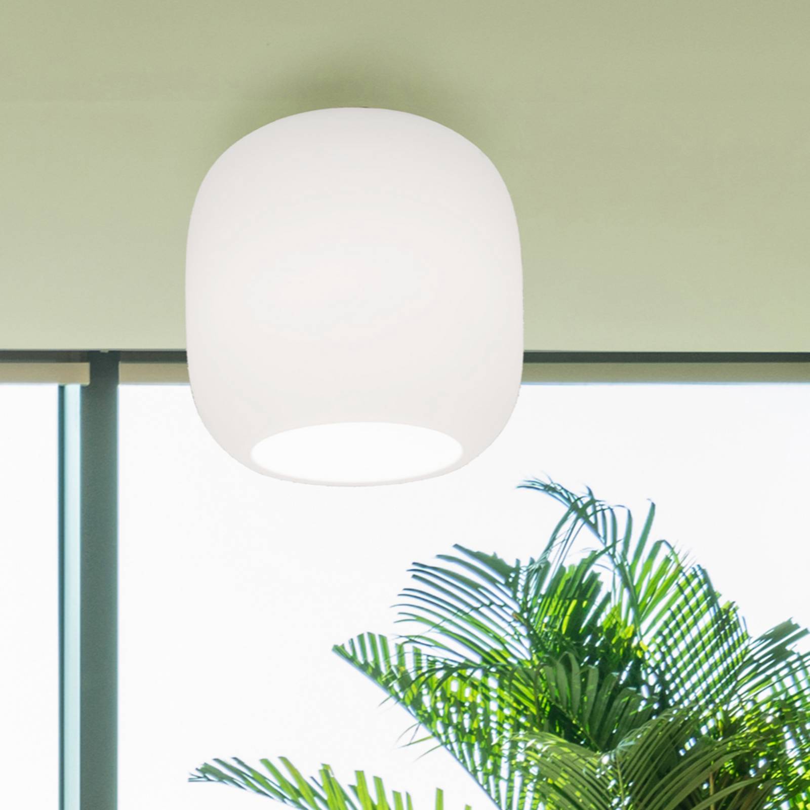 Casablanca Murea plafondlamp, opaalwit, Ø 25 cm