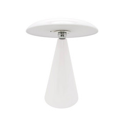 Beacon LED-ladattava pöytävalaisin Kinoko, valkoinen, IP44, korkeus 27 cm