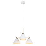 Pendant light Klint, metal white, 4-bulb