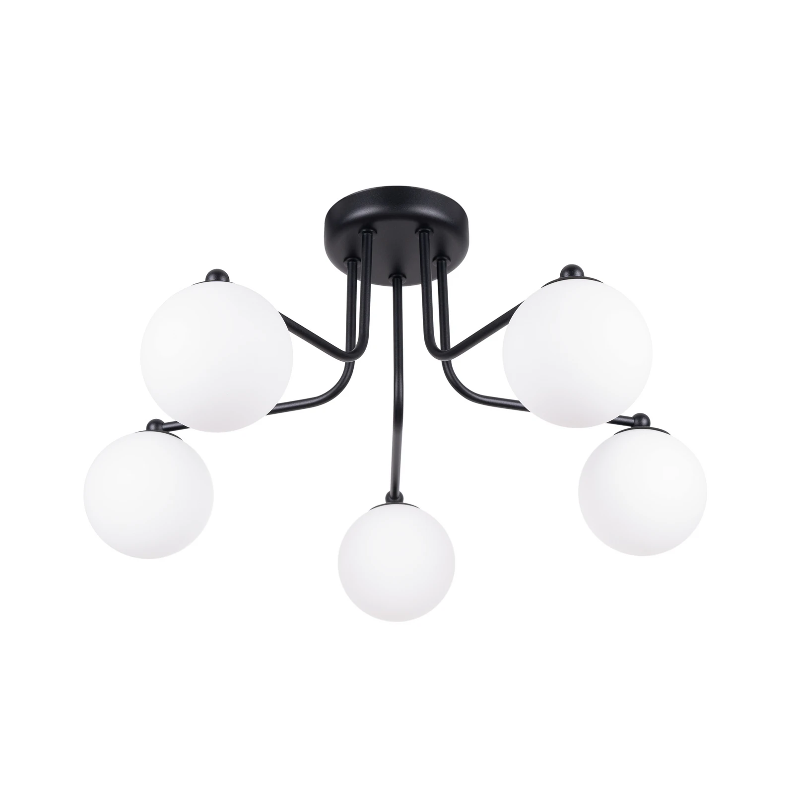Astral plafondlamp, zwart, lengte 64 cm, staal/glas
