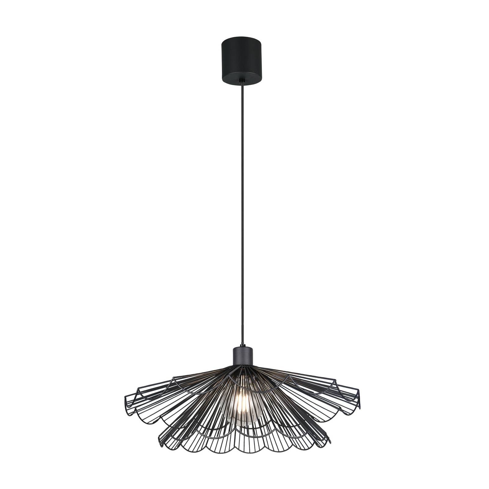 Pendelleuchte Margarita, Ø 50 cm, rund, schwarz, E27, Metall