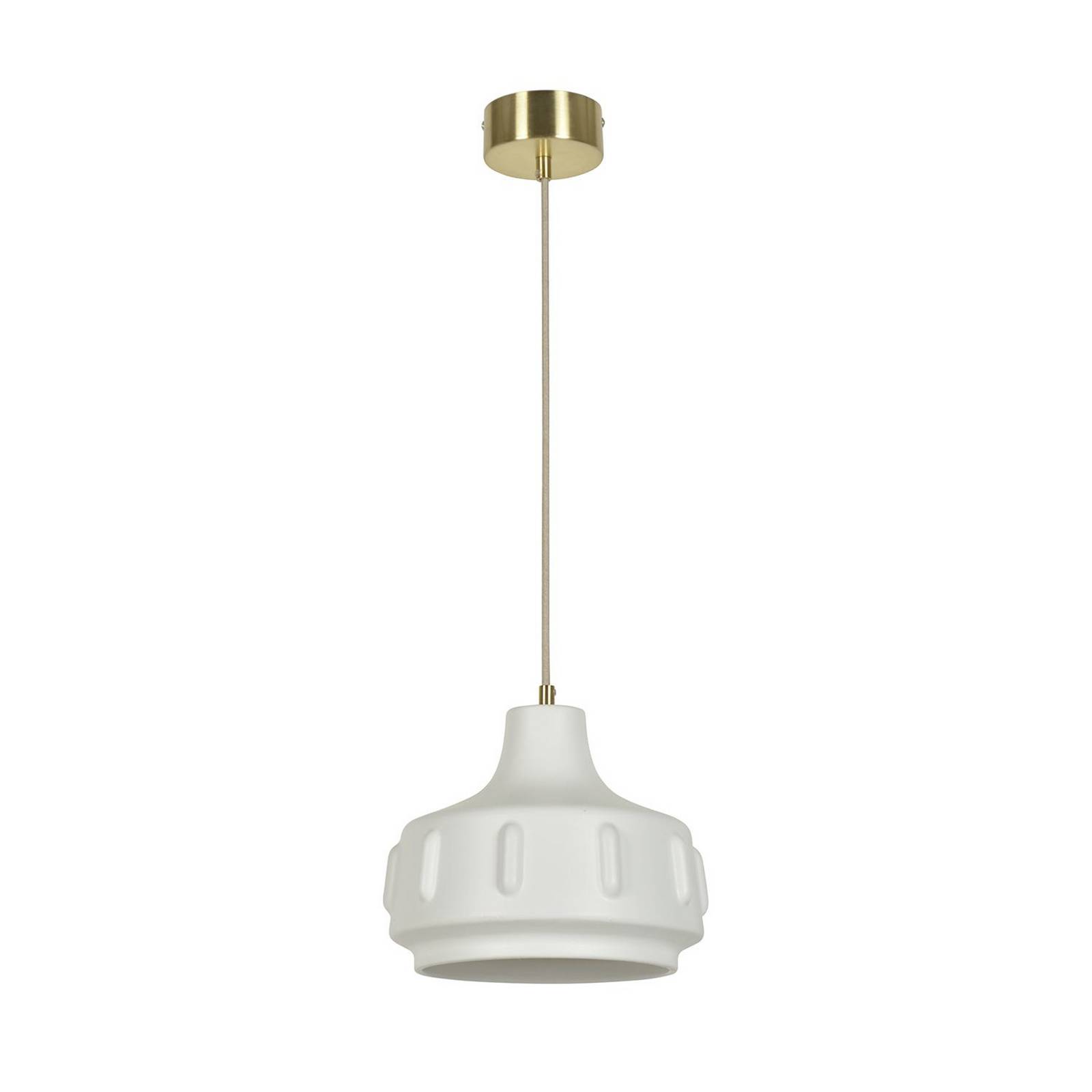 MARKET SET Pendellampe Jimmy, Ø 25 cm, weiß, Keramik günstig online kaufen