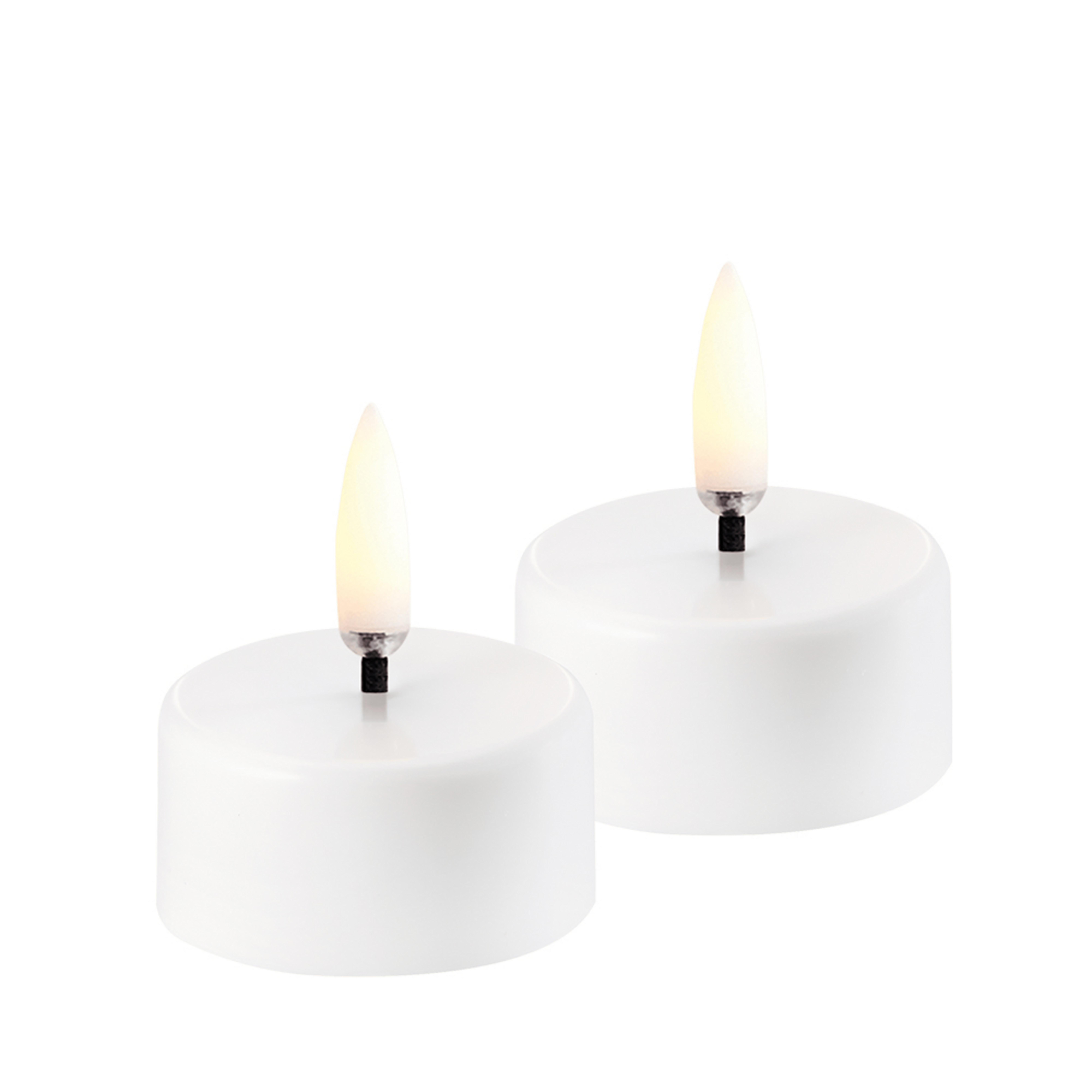 Świeczka LED z możliwością ładowania, zestaw 2 szt., 3,9 cm, biała – Uyuni