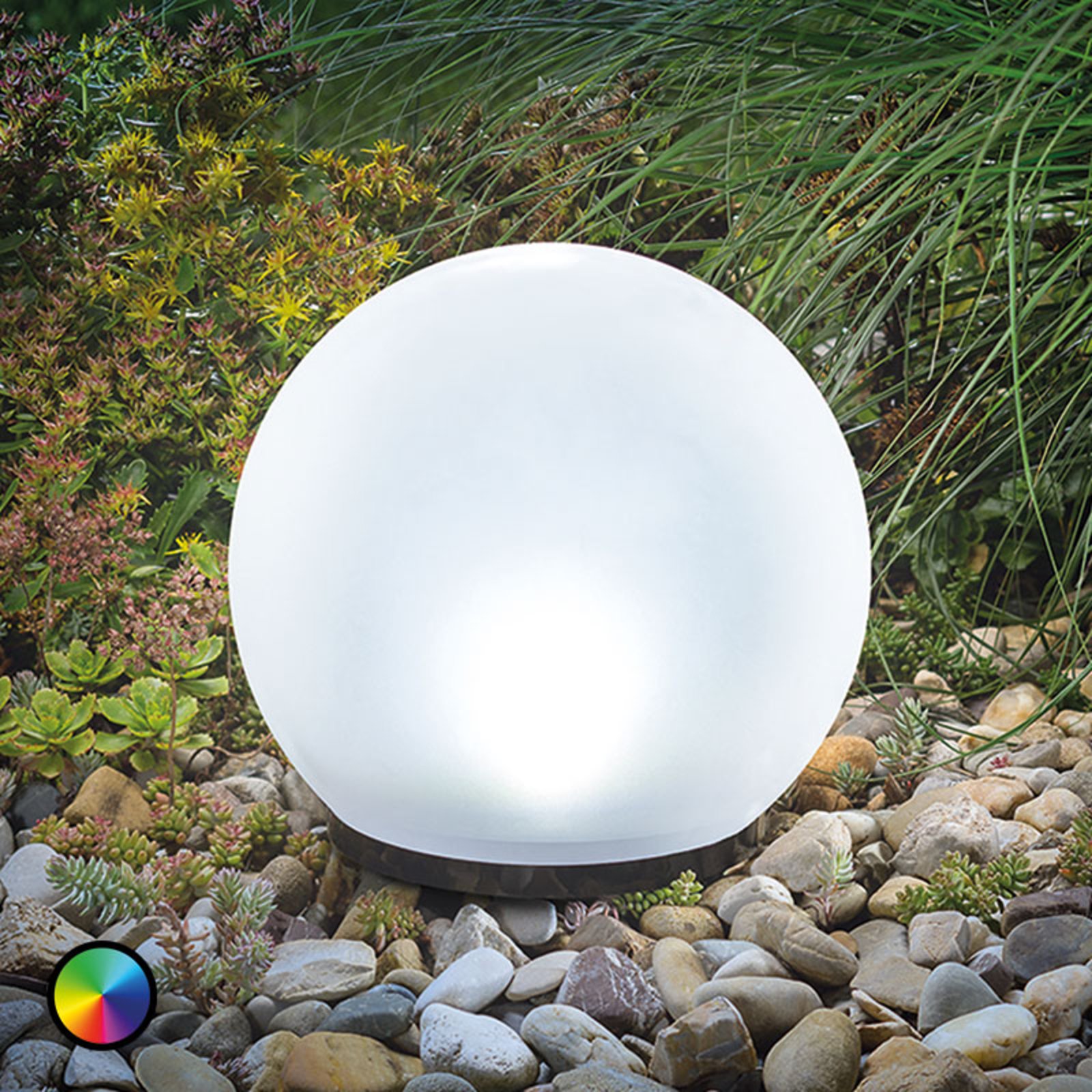 LED-koristevalaisin Solarball monivärinen, Ø 30 cm