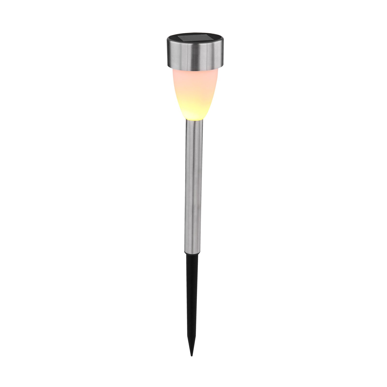 LED-Solar-Erdspießleuchte 33576-3, Edelstahl, 3er-Set