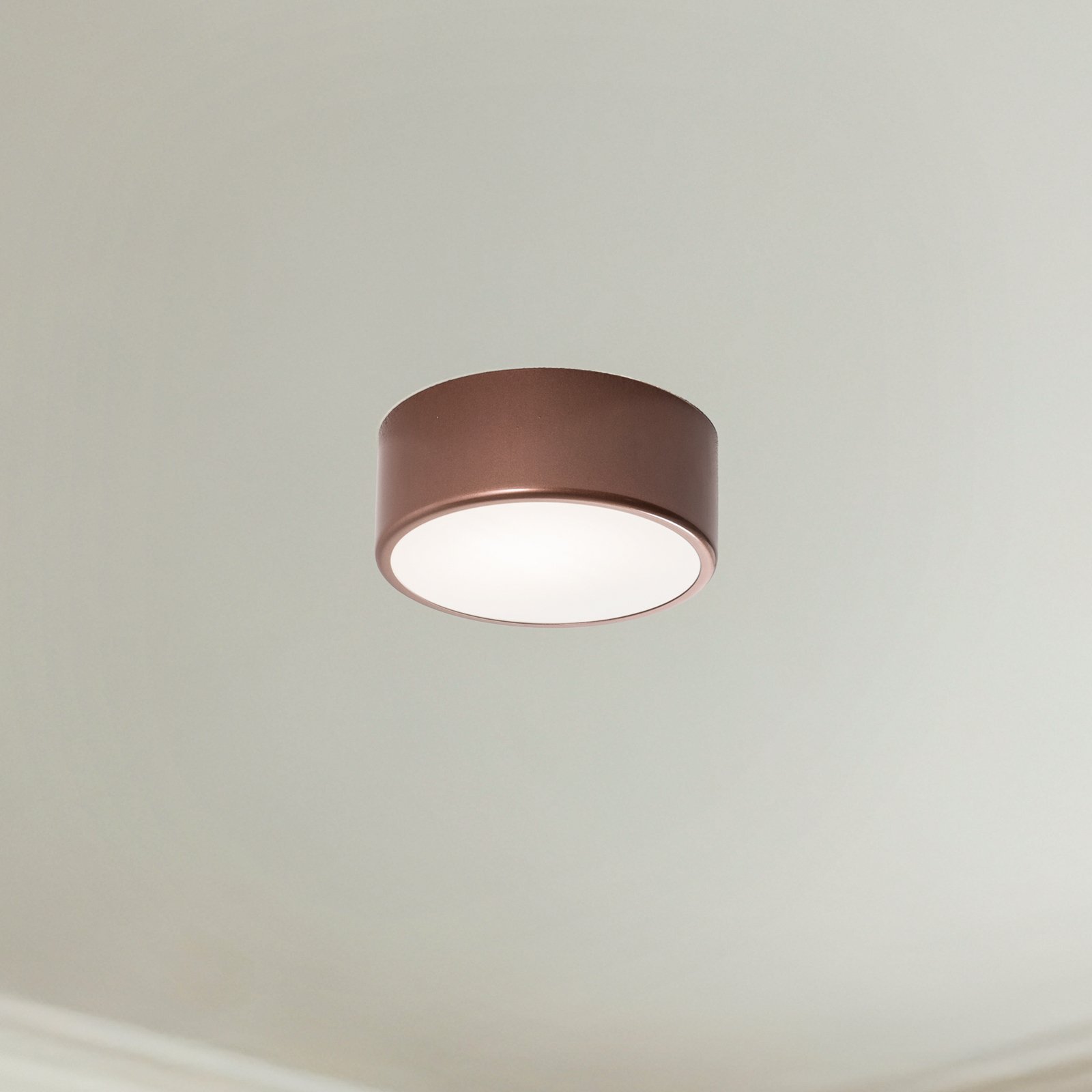 Deckenleuchte Cleo, Ø 20 cm, IP54, kupferfarben, Metall, E27