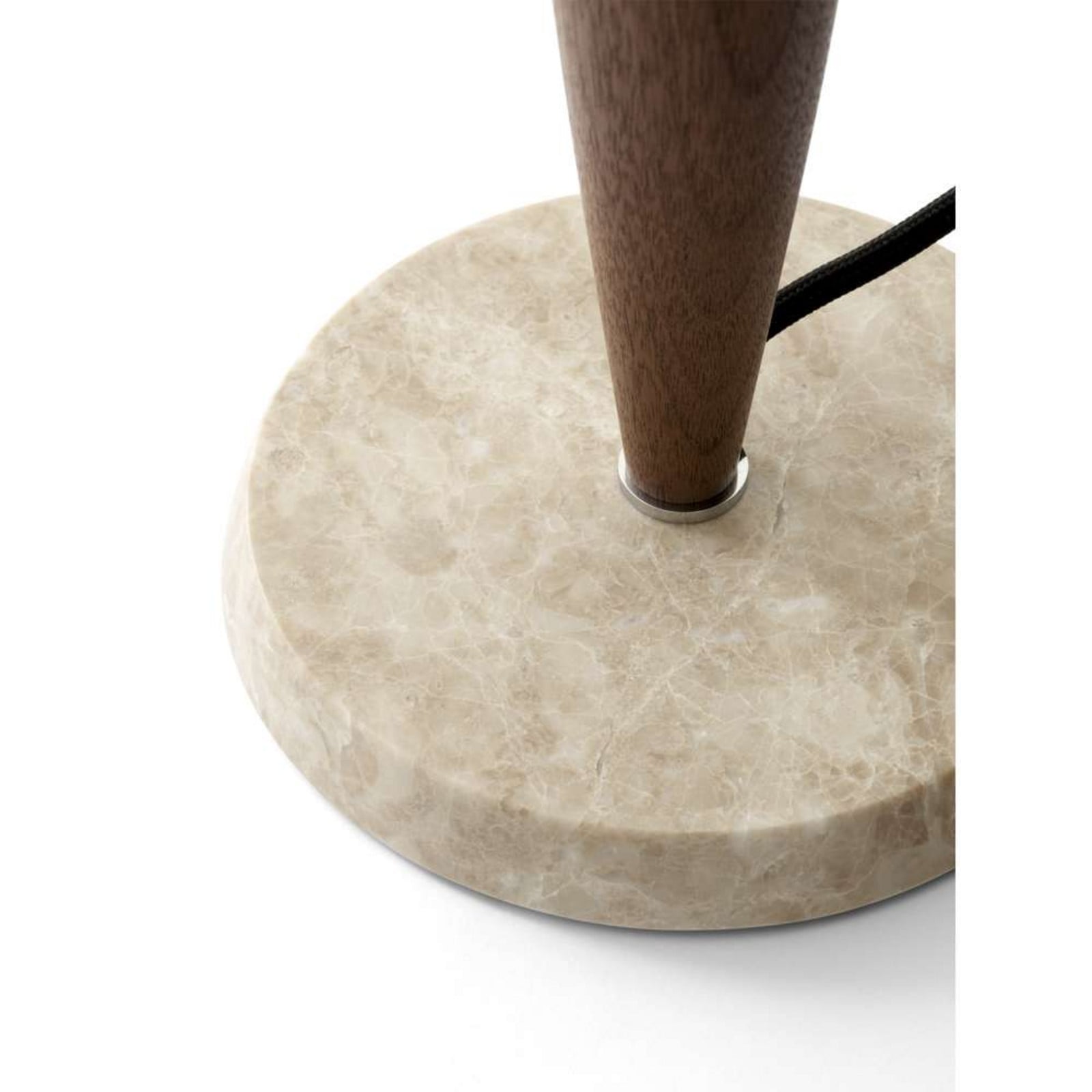 Herman SHY3 bordlampe hvid/mørkt træ/beige &Tradition - Stue - Moderne - Glas - Med én lyskilde