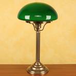 Réz asztali lámpa Hari zöld ernyővel