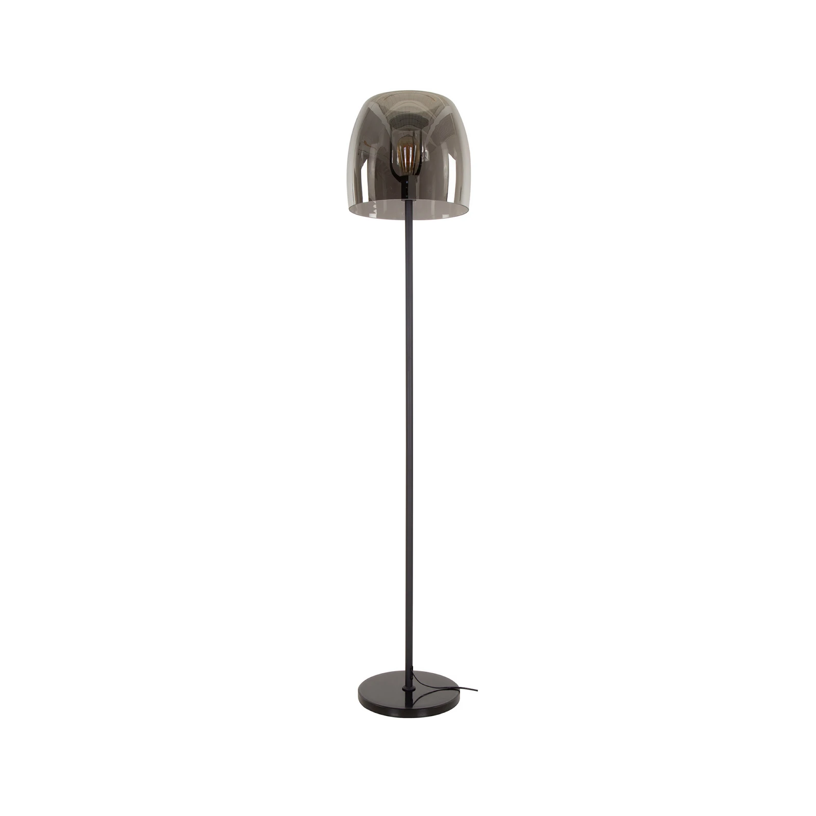 Podna lampa Philippa, dimno siva/crna, staklo/metal, 170 cm