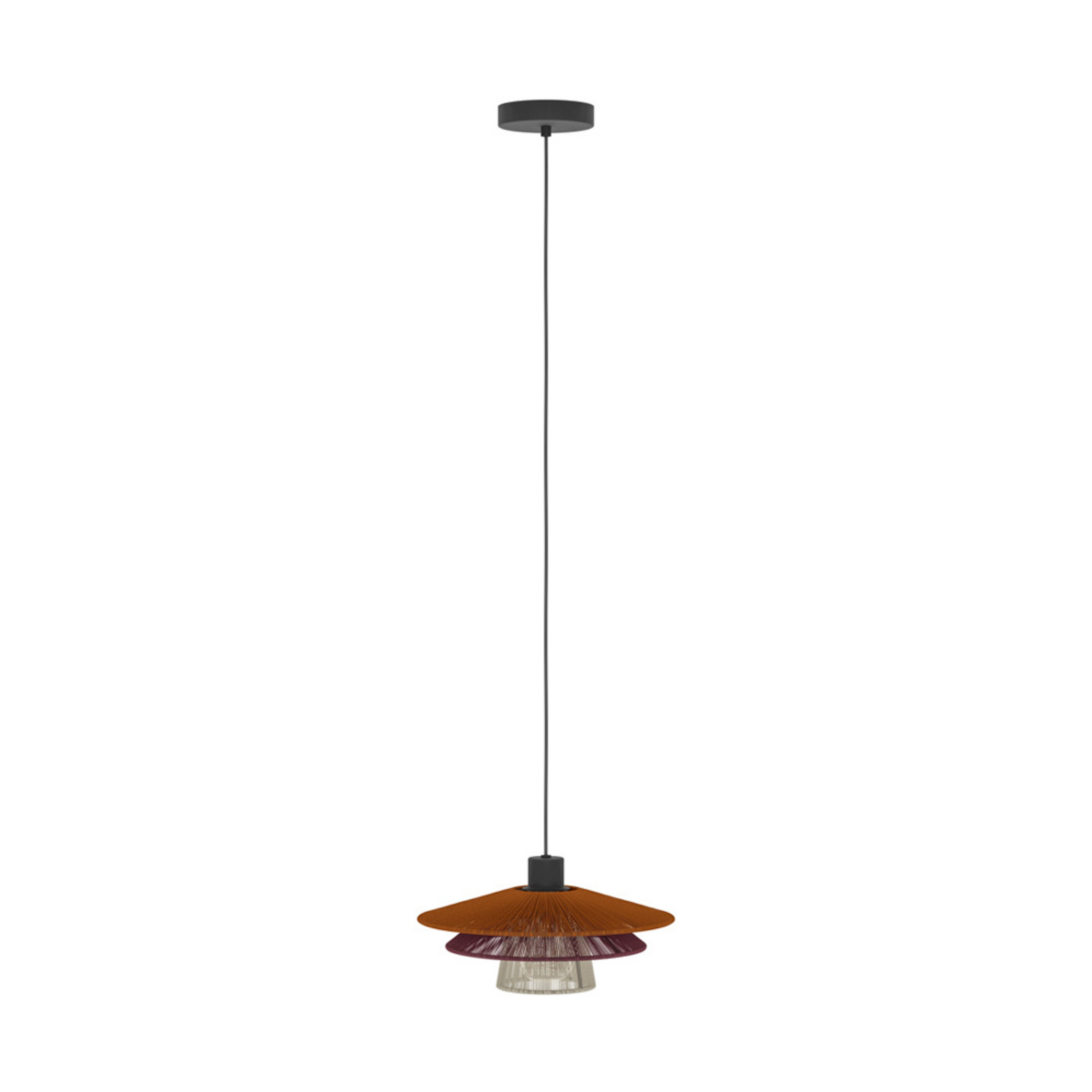 Lámpara colgante EGLO PIGNONA, rojo/naranja/blanco, Ø 32 cm, tejido Lámpara colgante EGLO PIGNONA, rojo/naranja/blanco, Ø 32 cm, tejido