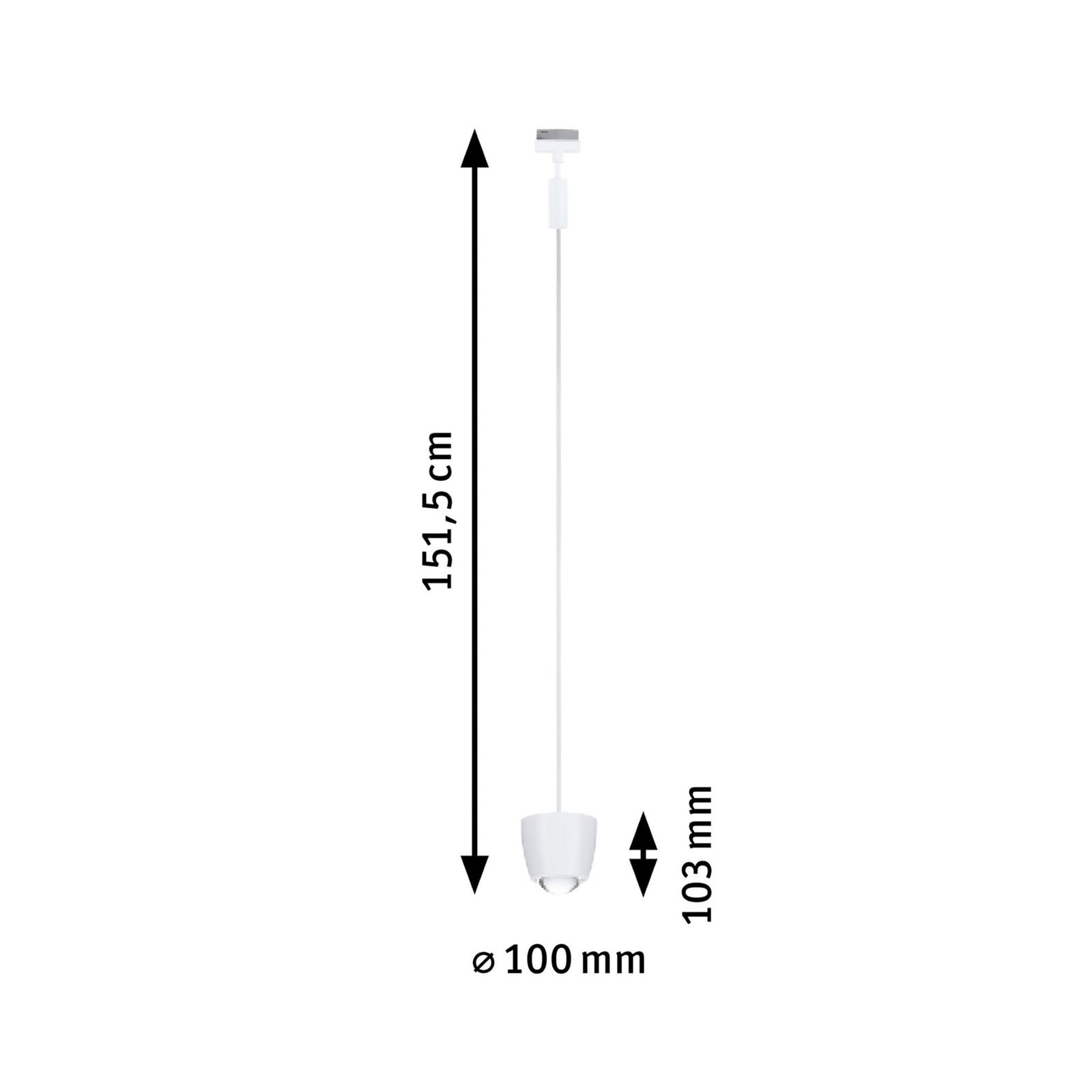 Paulmann URail Smart LED pakabinamas šviestuvas Tyros, signalinė balta spalva,