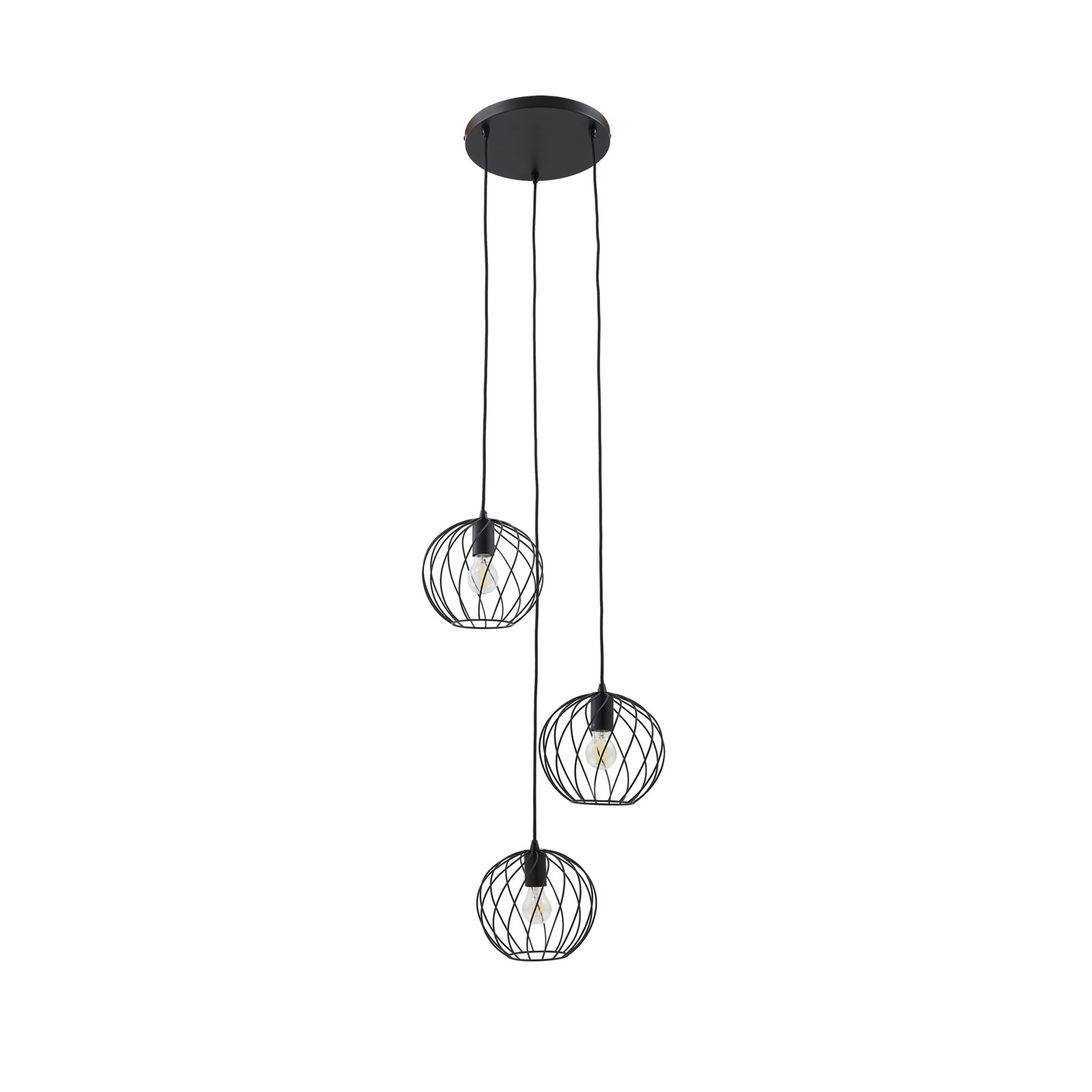 Danika Round Pendelleuchte Ø50 Schwarz - Lindby