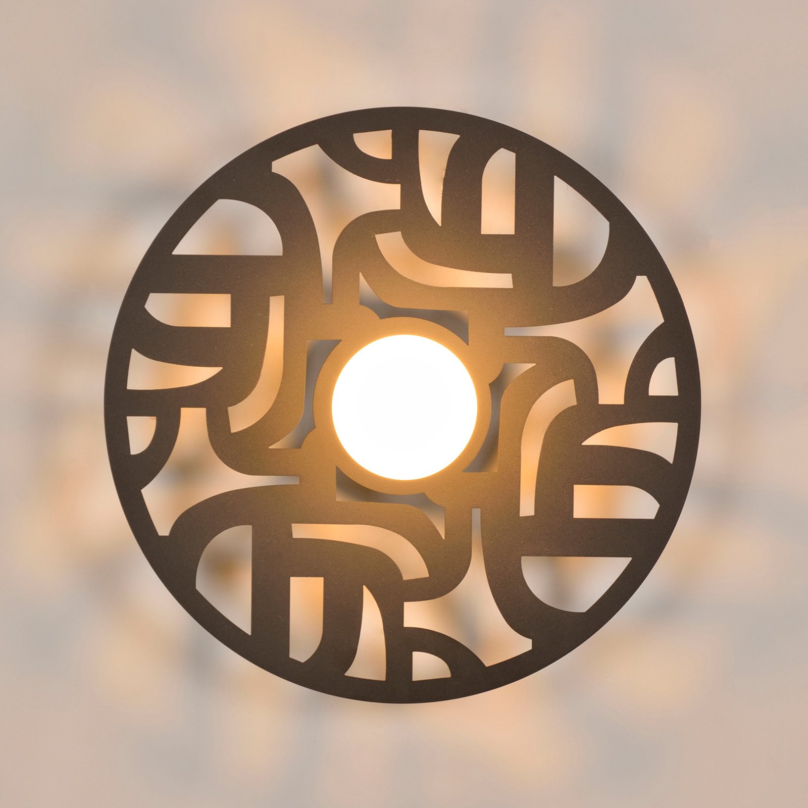 Labyrinthe Wandlampe, Ø 40 cm schwarz - MARKET SET