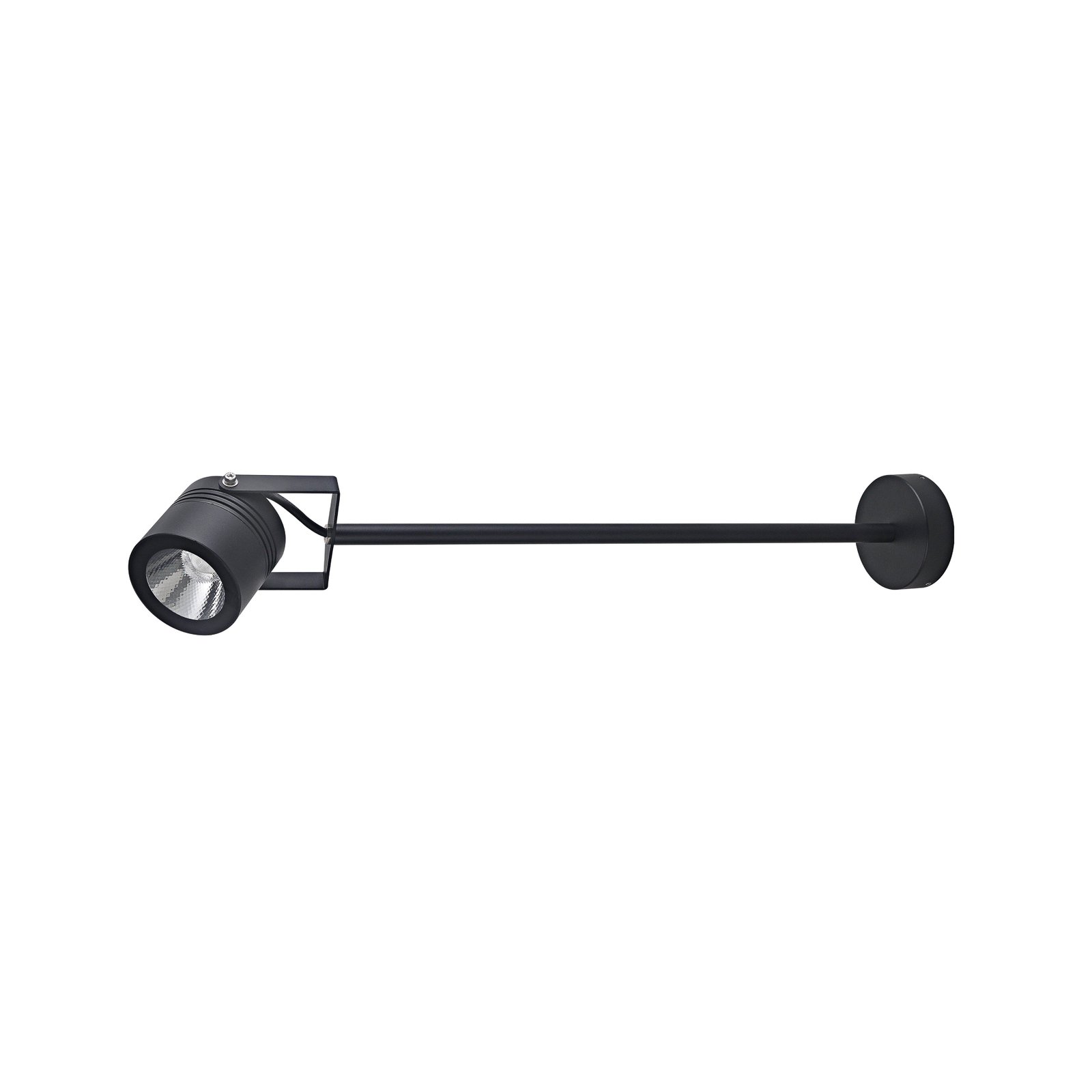 Foco LED de pared para exteriores 5012, negro, aluminio, cristal, 68 cm