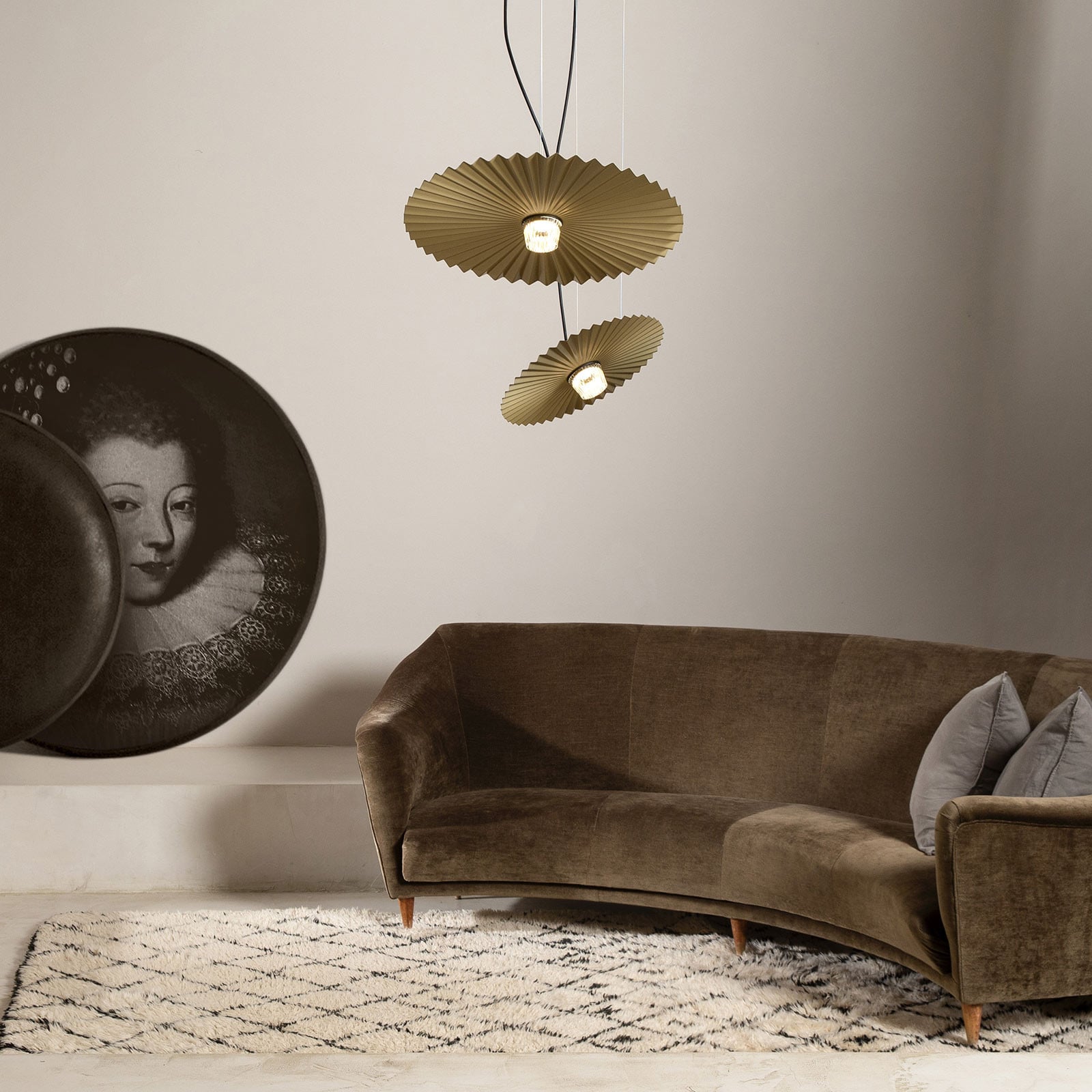 Karman Ορείχαλκος Gonzaga Led Κρεμαστό Φωτιστικό, Ø 59 Cm,