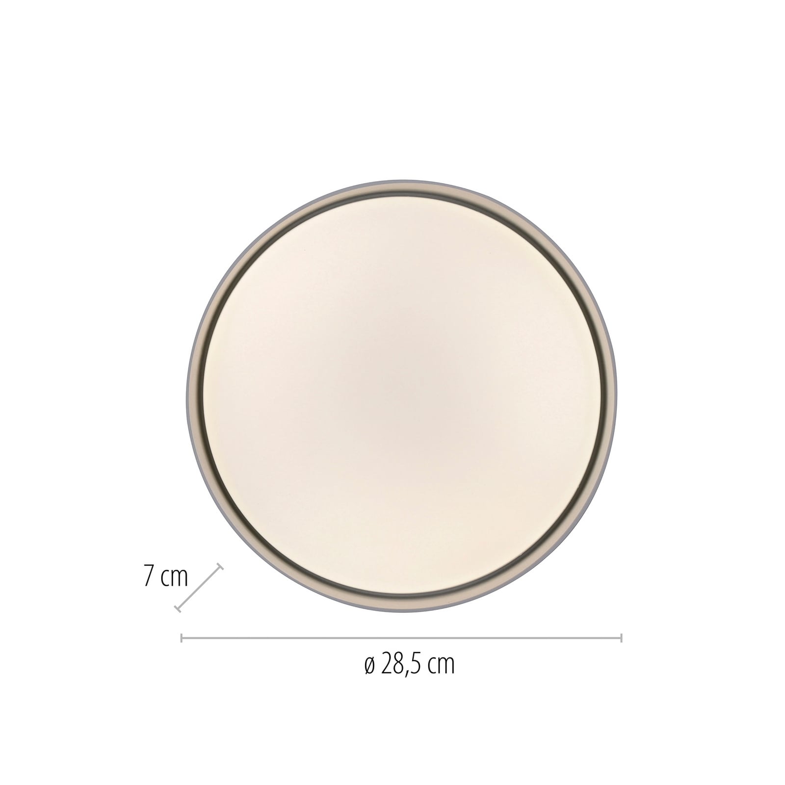LED lubinis šviestuvas „TAVOLI“, juodos spalvos, skersmuo 29 cm, metalas, CCT,