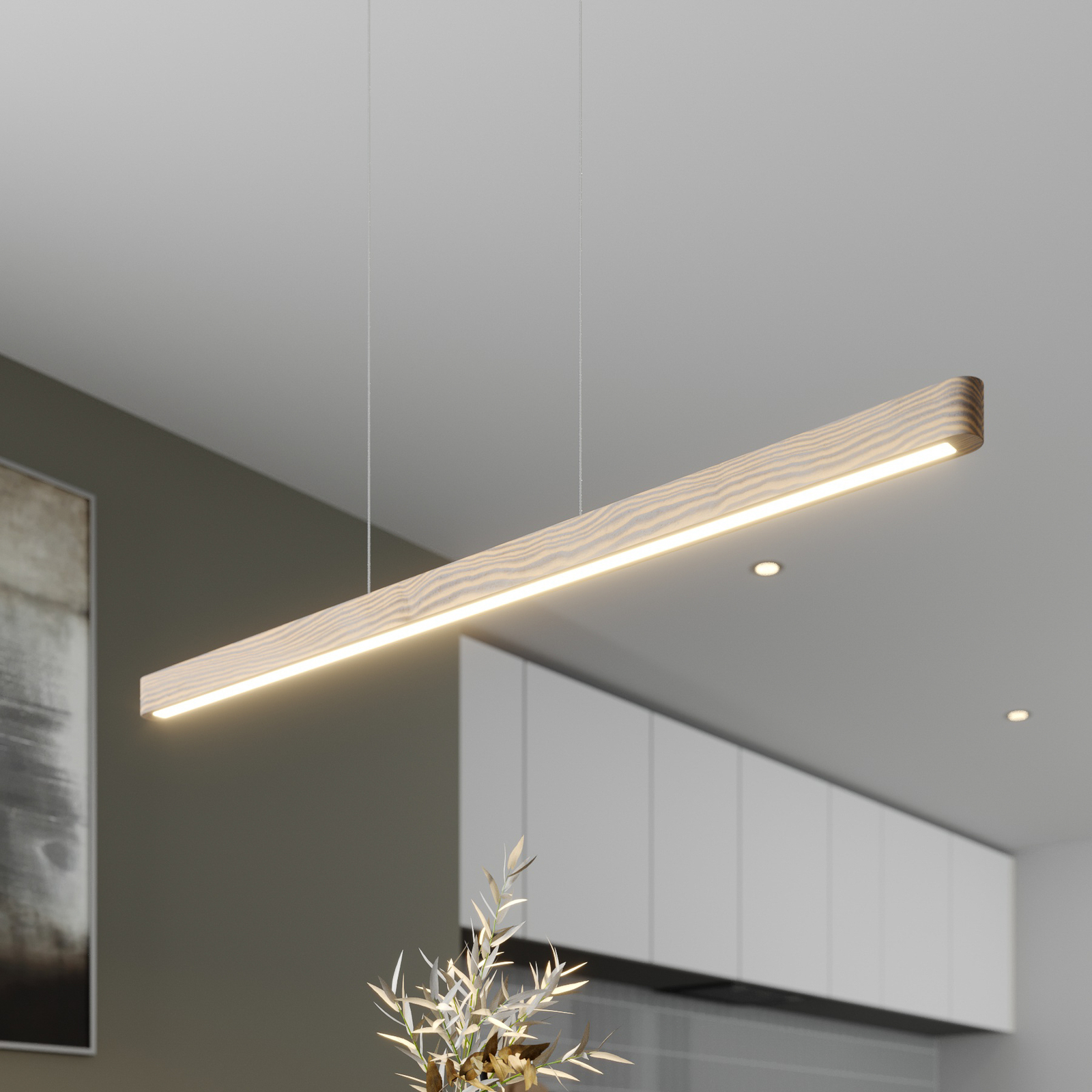 Lámpara colgante LED Forrestal, longitud 90 cm
