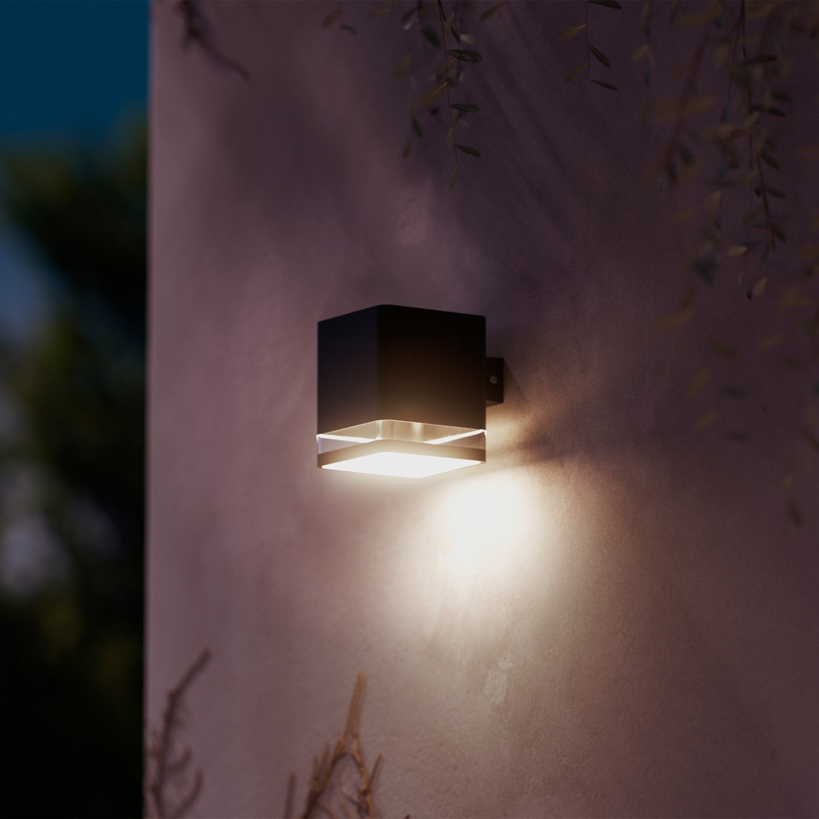 Philips LED-ulkoseinävalaisin Virona, musta, IP44