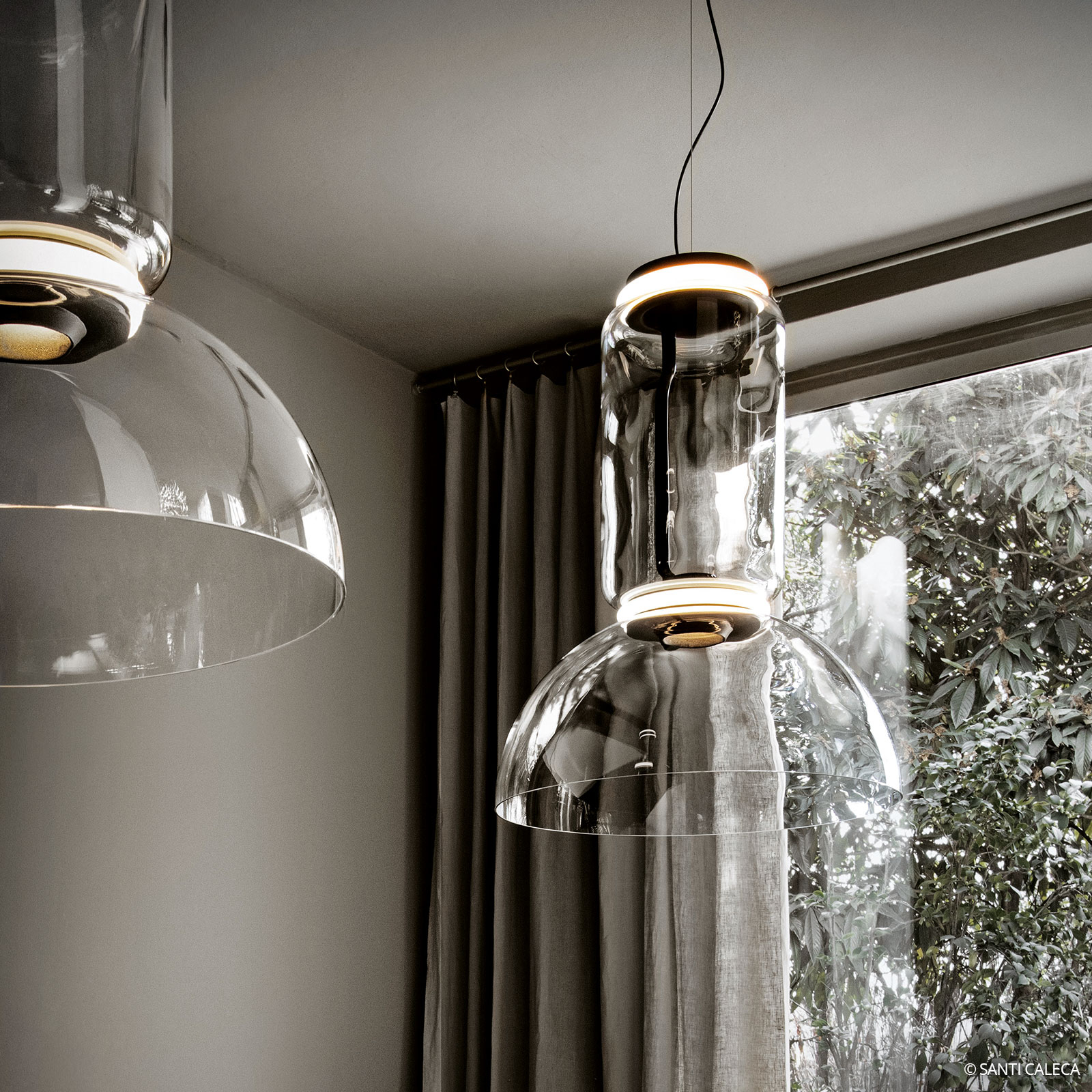FLOS Noctambule Hängelampe Low Cylinder & Bowl