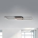 LED ceiling light Asmin, CCT, black, 100x17.9cm