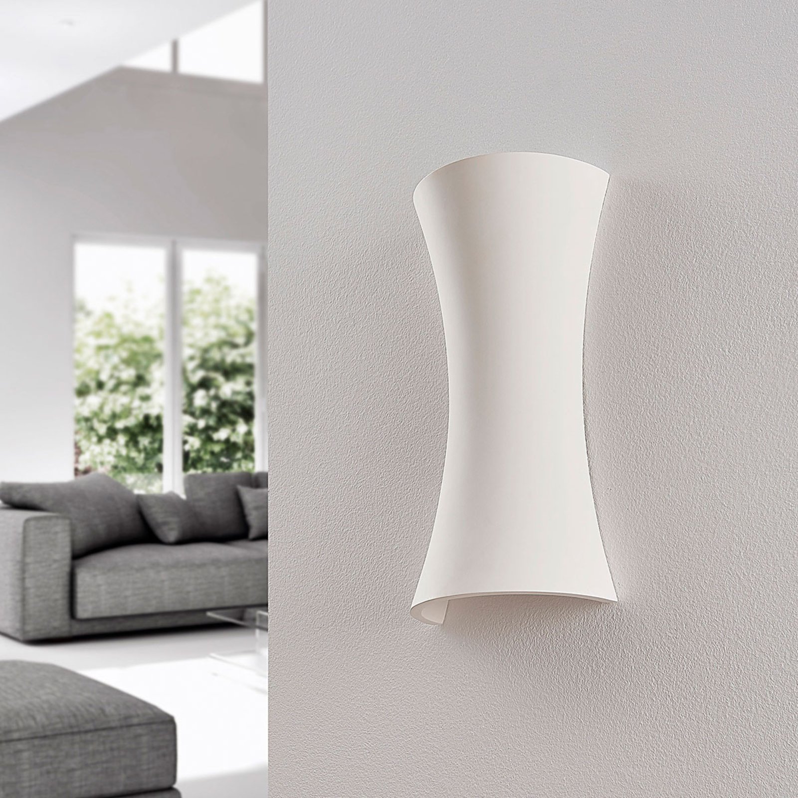 Edon Wandleuchte Cast White - Lindby