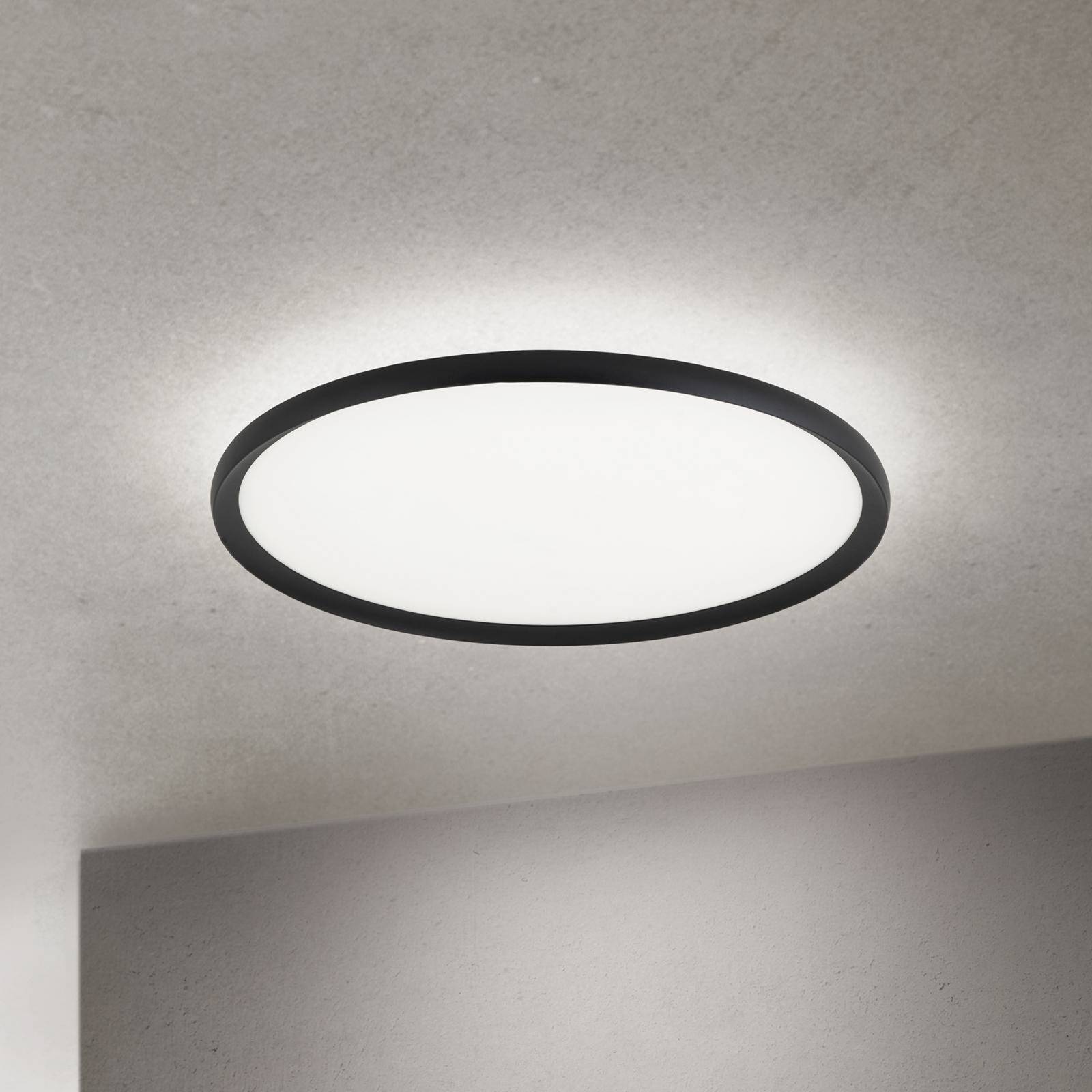 LED-Deckenlampe Kant, Ø 60 cm schwarz, CCT Metall/Kunststoff günstig online kaufen