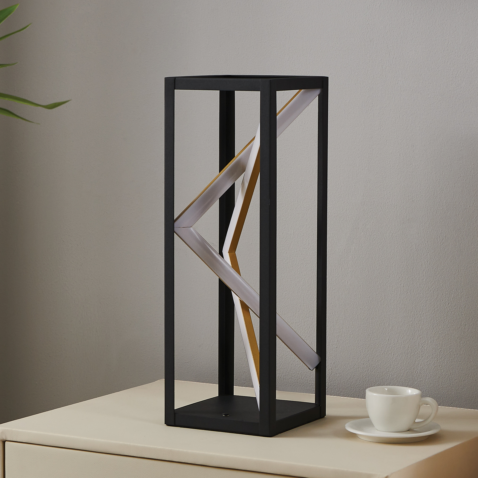 Stars of Light LED tafellamp Penela zwart/goud 43 cm CCT