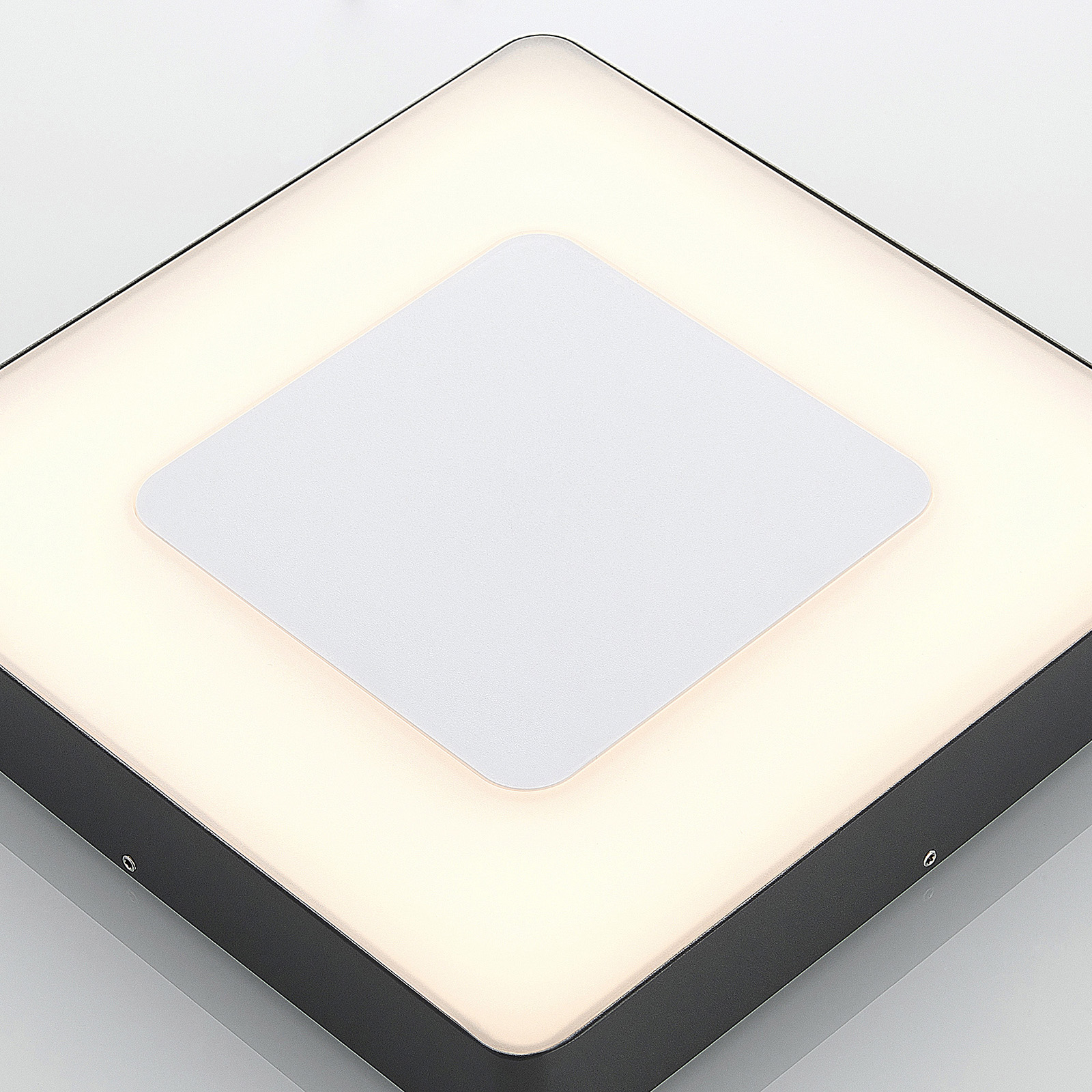 LED-Außendeckenleuchte Sora, eckig, Sensor
