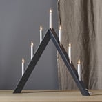 Chandelier Arrow, pointe, 7 lampes, noir