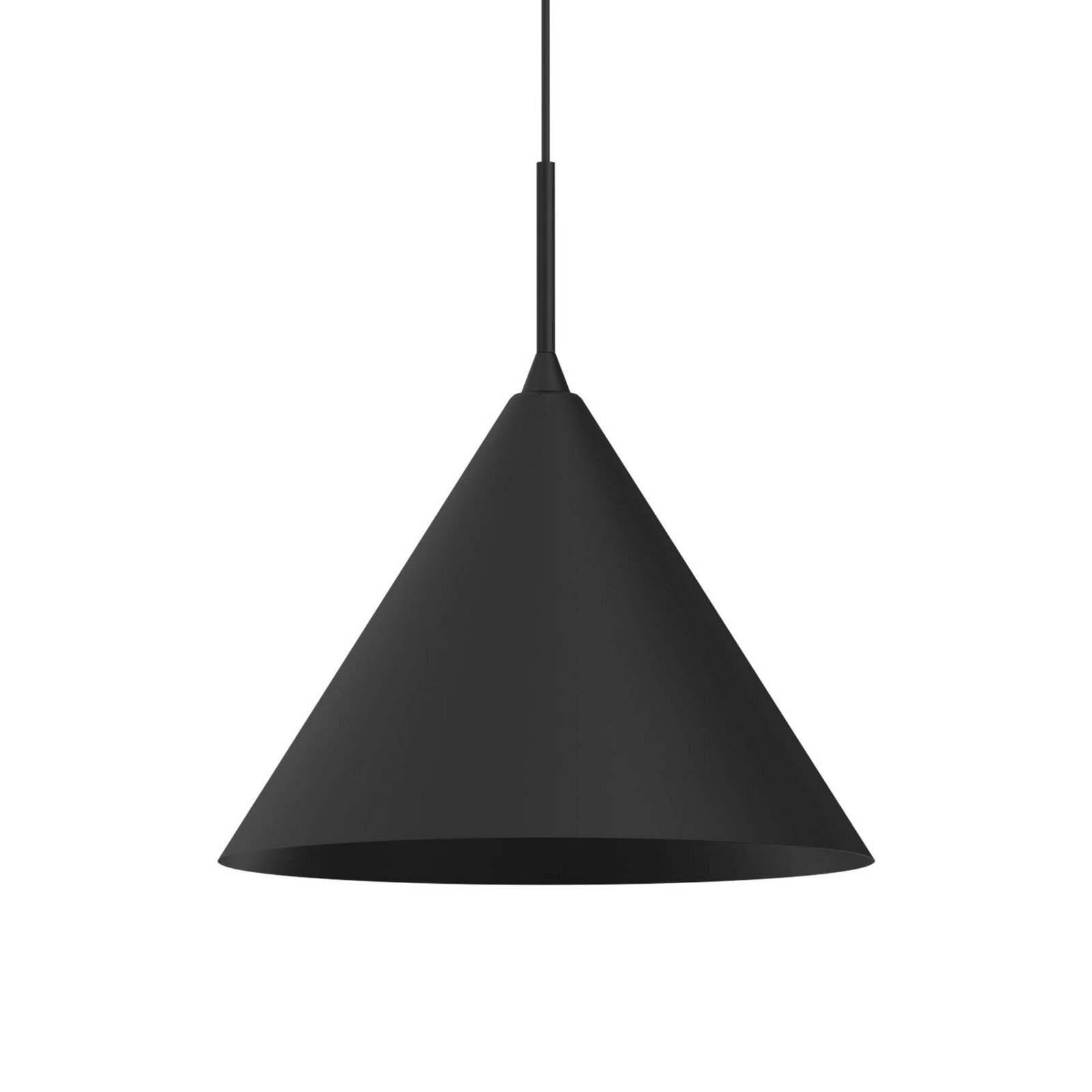 Candeeiro suspenso Capital, preto, 1 lâmpada, Ø 32 cm, GX53