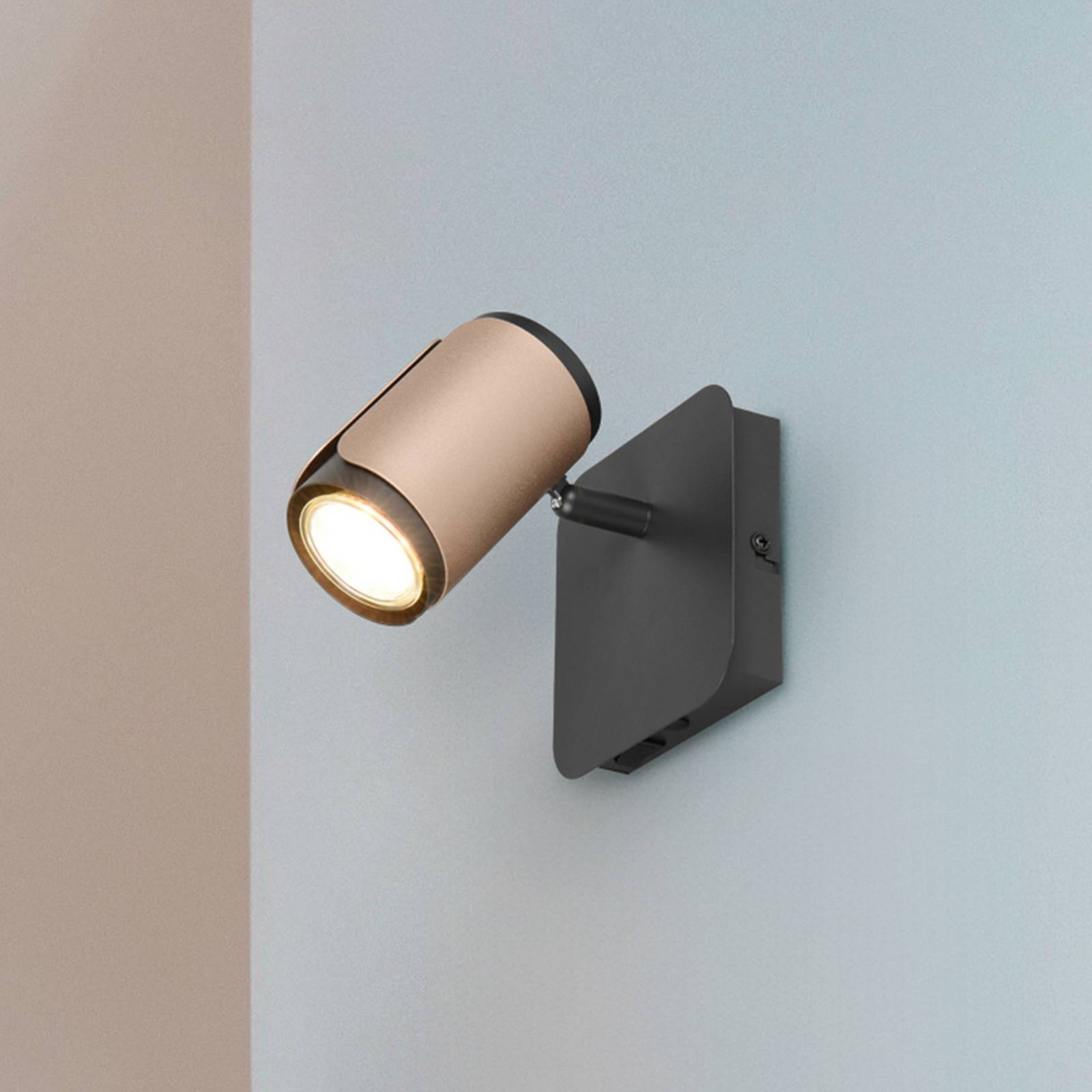 Deckenstrahler Gillan, coffee, 1-flammig, Metall, GU10 günstig online kaufen
