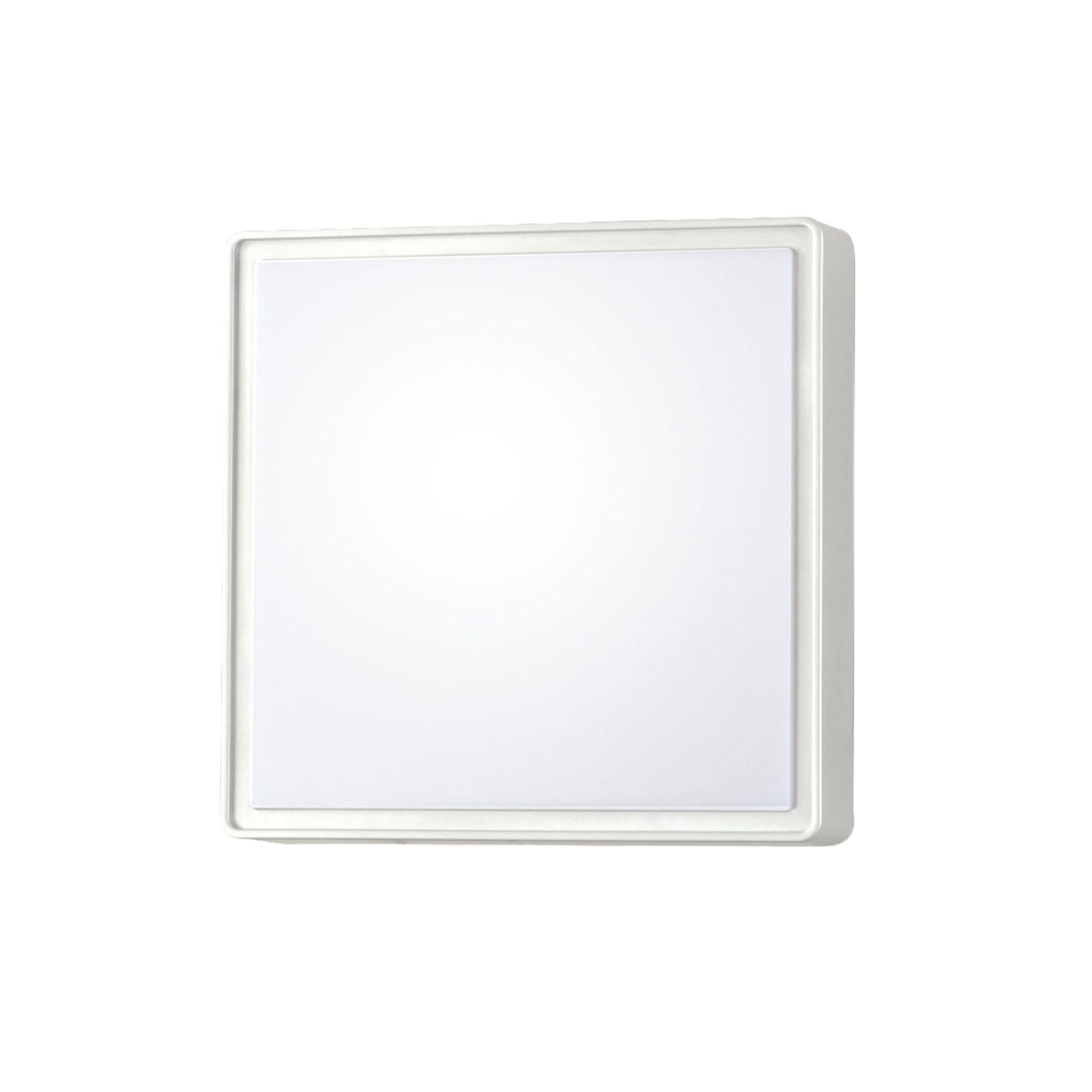 Aplique de pared Oban, 24 cm x 24 cm, 1 x E27, blanco, IP65