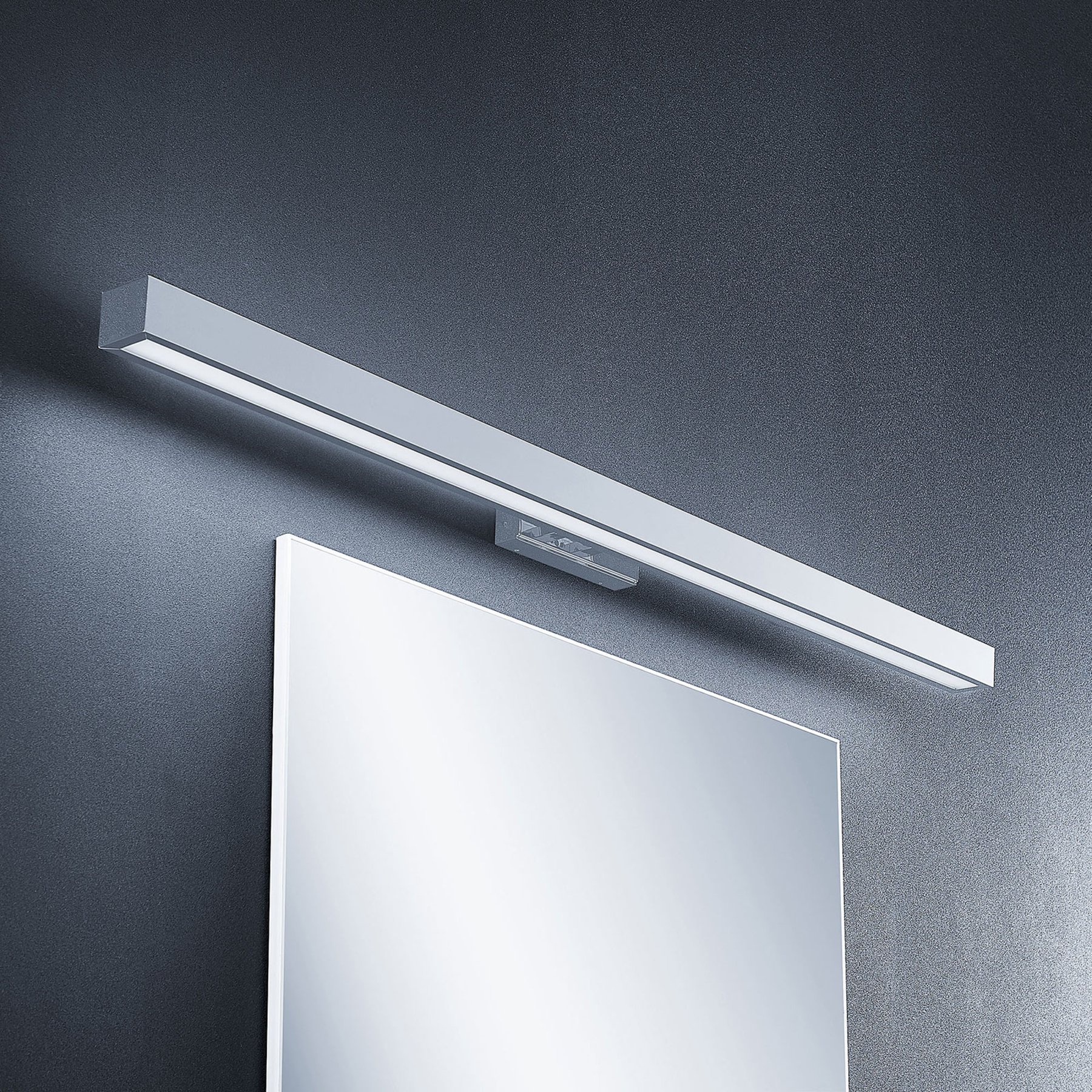 Lindby Tade LED bathroom wall light 120 cm, for Bathroom, aluminium, glass, plastic, 20 W, energy efficiency: A+, W: 120 cm, H: 5 cm