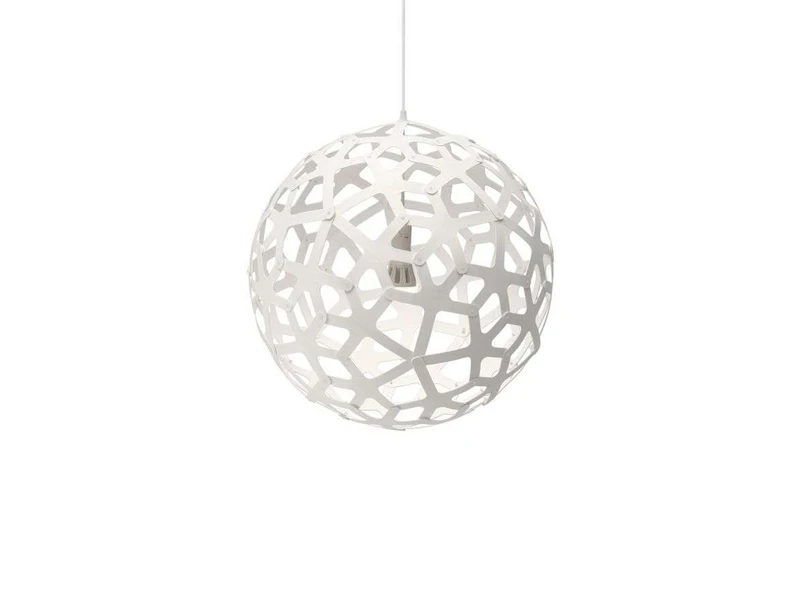 David Trubridge ltd - Coral Pendelleuchte Ø80 Weiß 2 Seiter David Trubridge