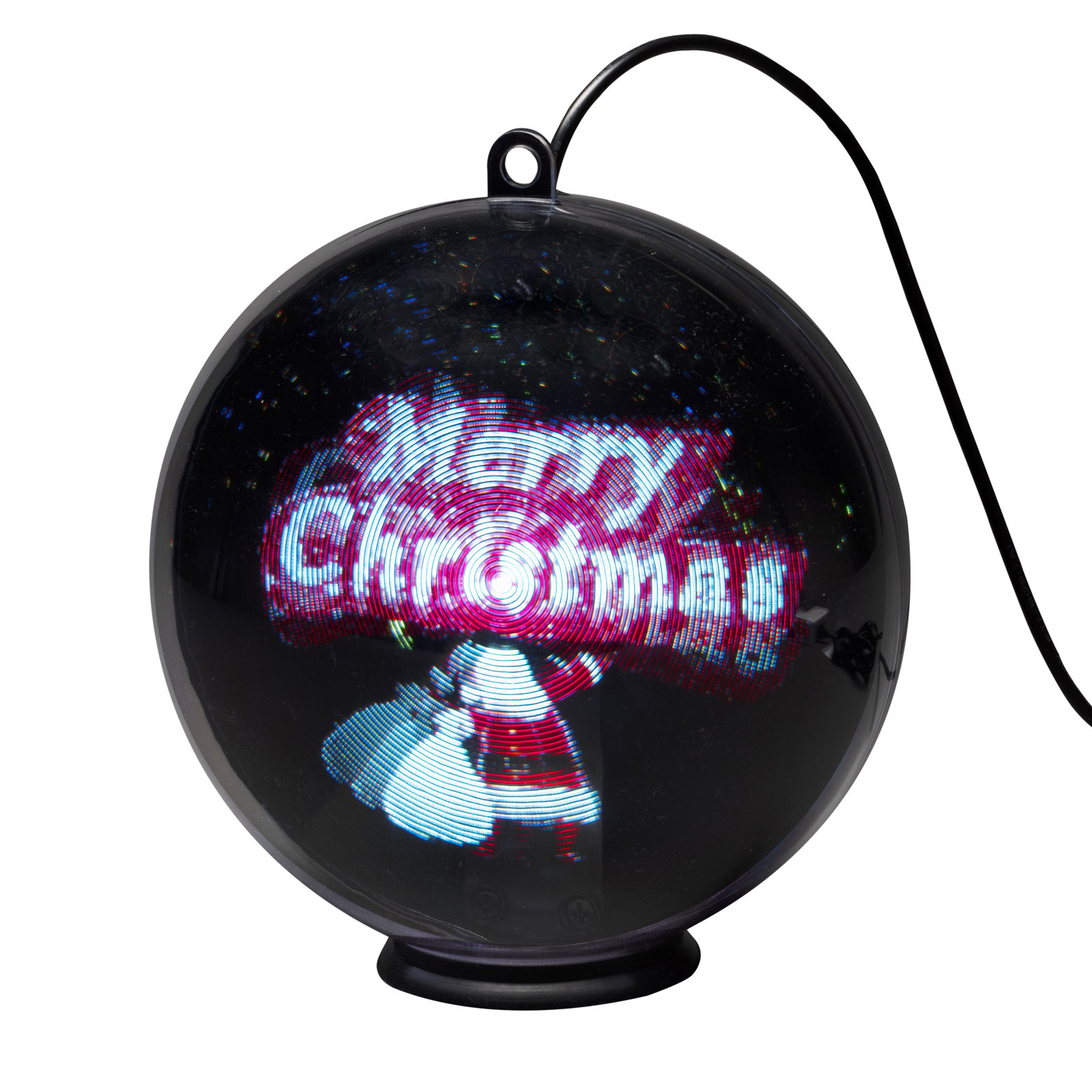 Boldog karácsonyt 3D hologram gömb, 64 LED