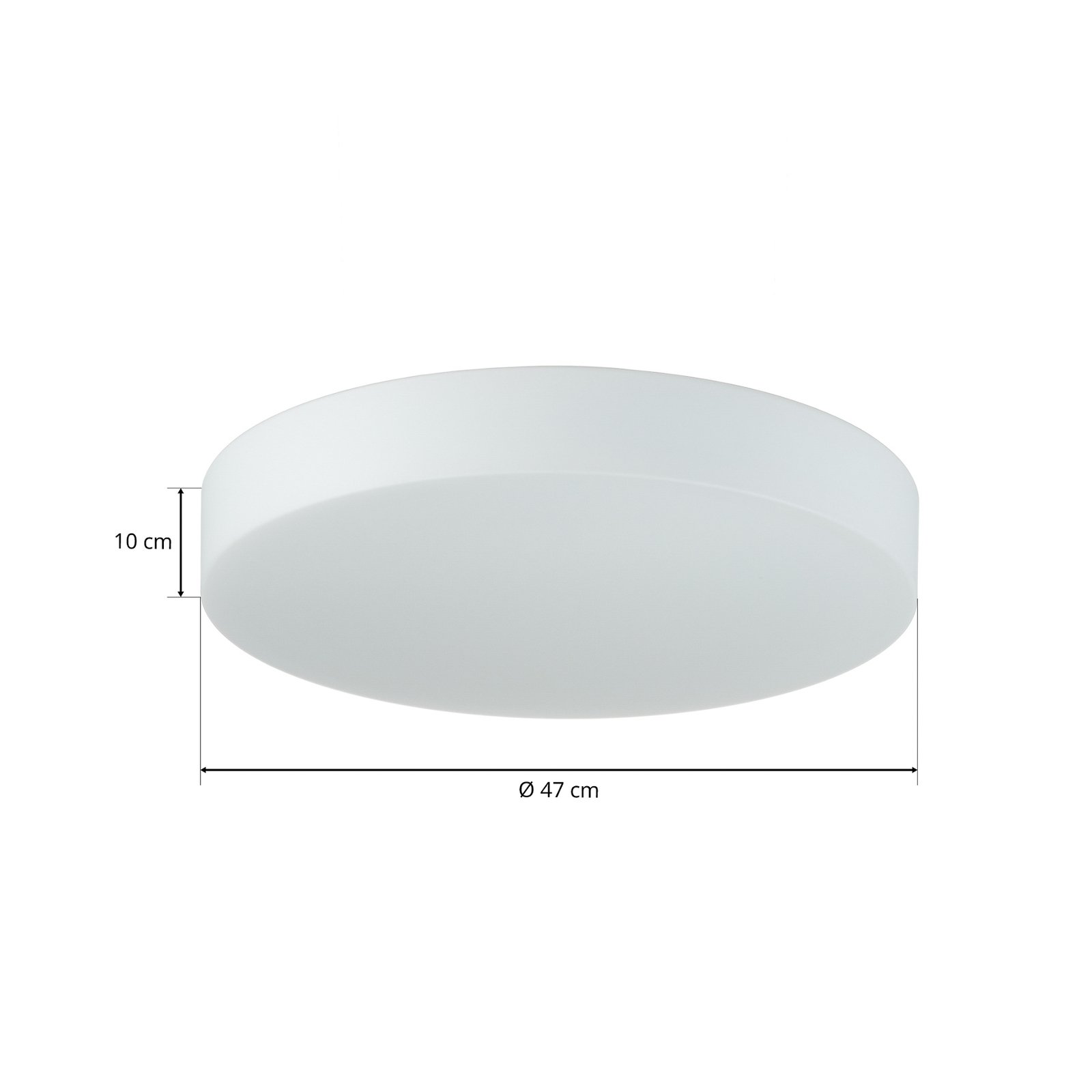 BEGA 23297 glass LED ceiling lamp DALI 3000K Ø47cm