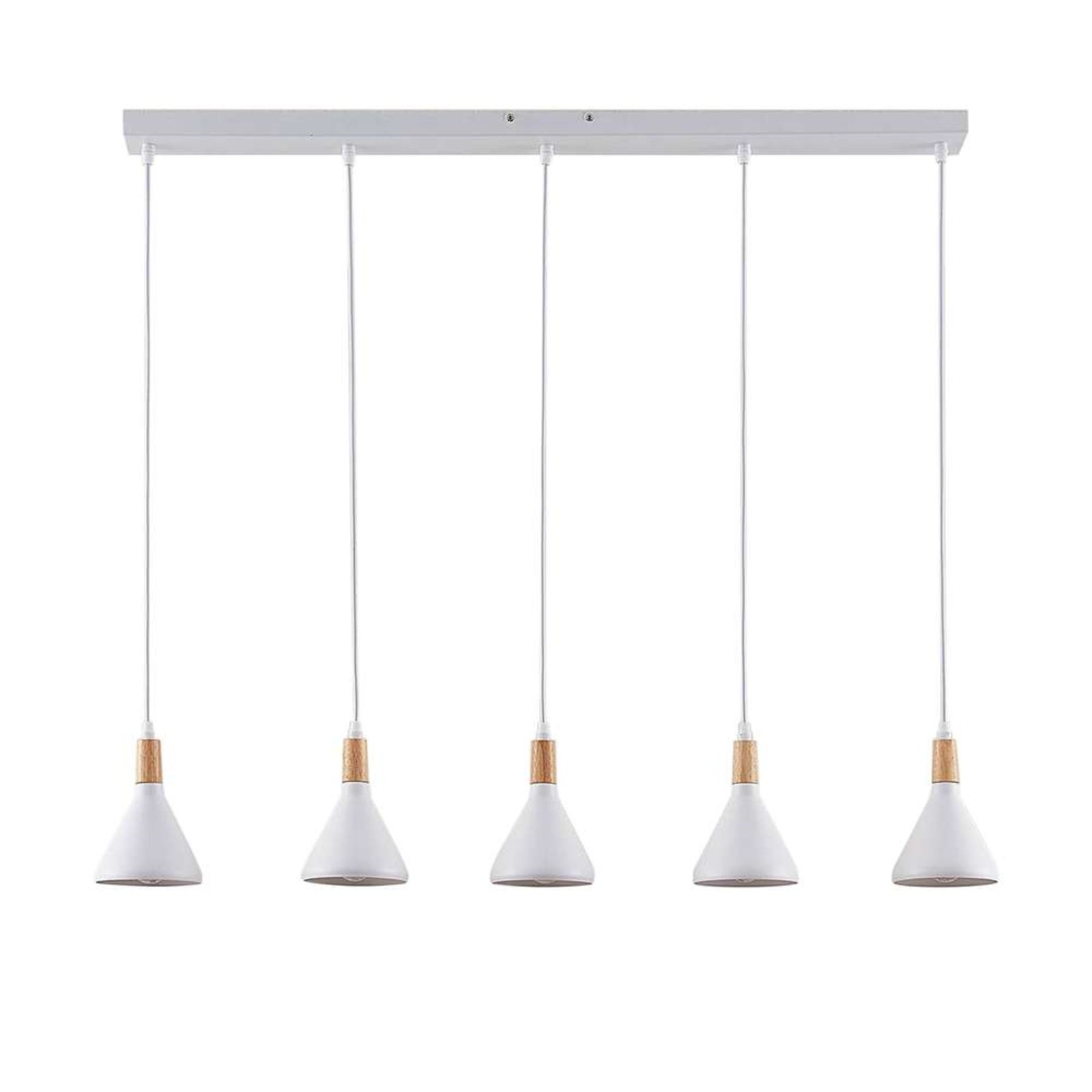 Arina Lustră Pendul White/Wood - Lindby