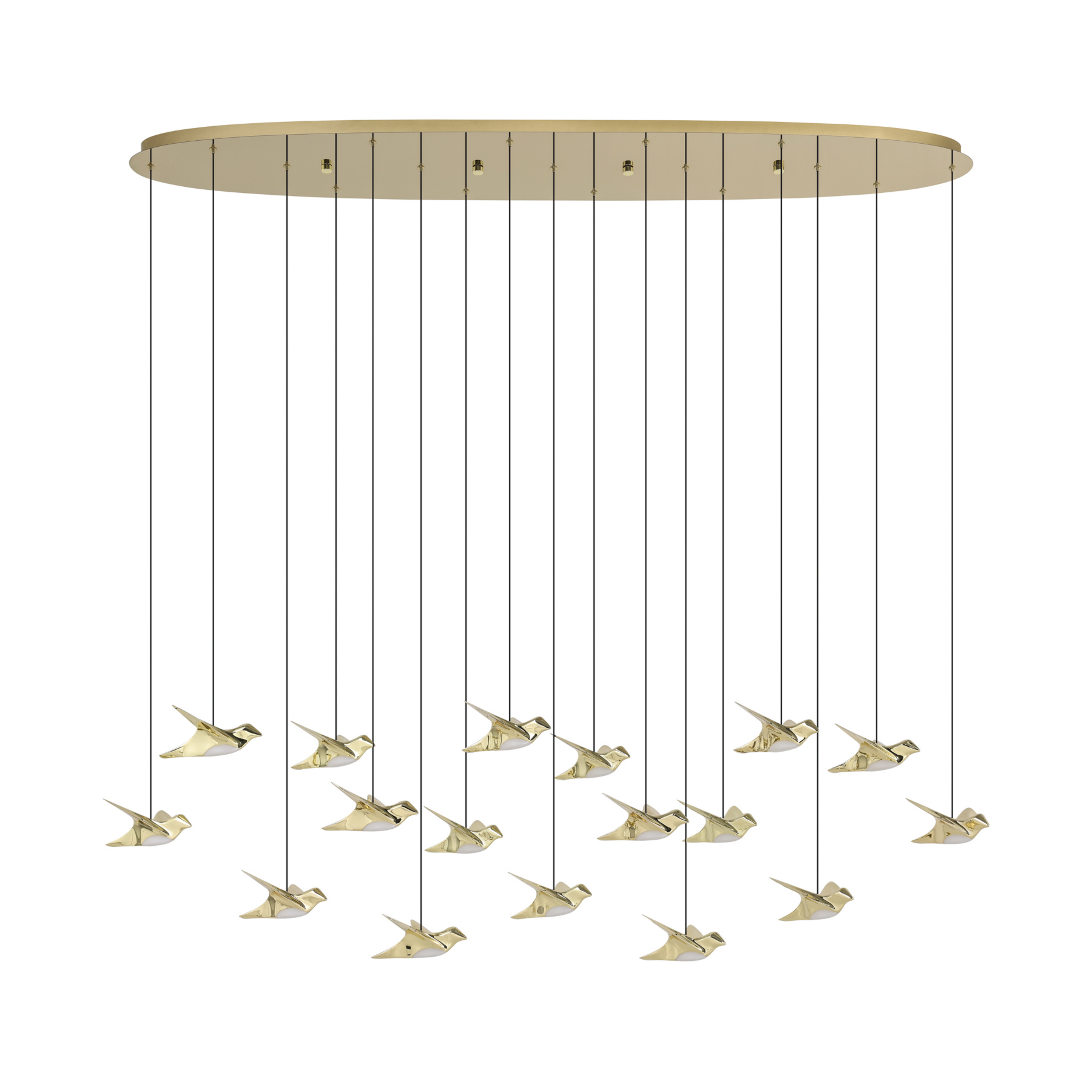 Suspension Paratebueno laiton 17 ampoules - EGLO Stars of Light