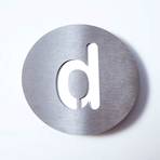 Stainless steel house number Round - d