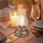 LED tafellamp op accu Brilo unplugged Kanea bronskleurig 18 cm