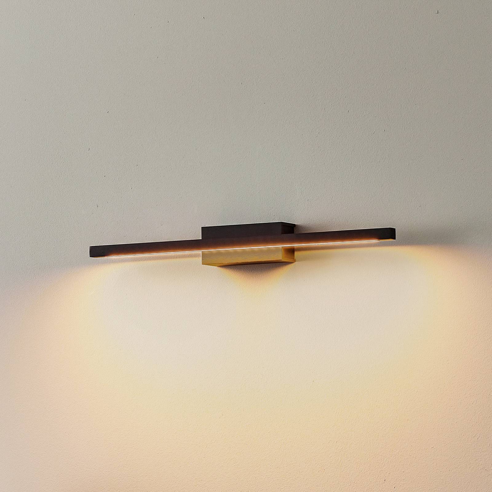 Quitani kinkiet LED Tolu, czarny, szerokość 45 cm